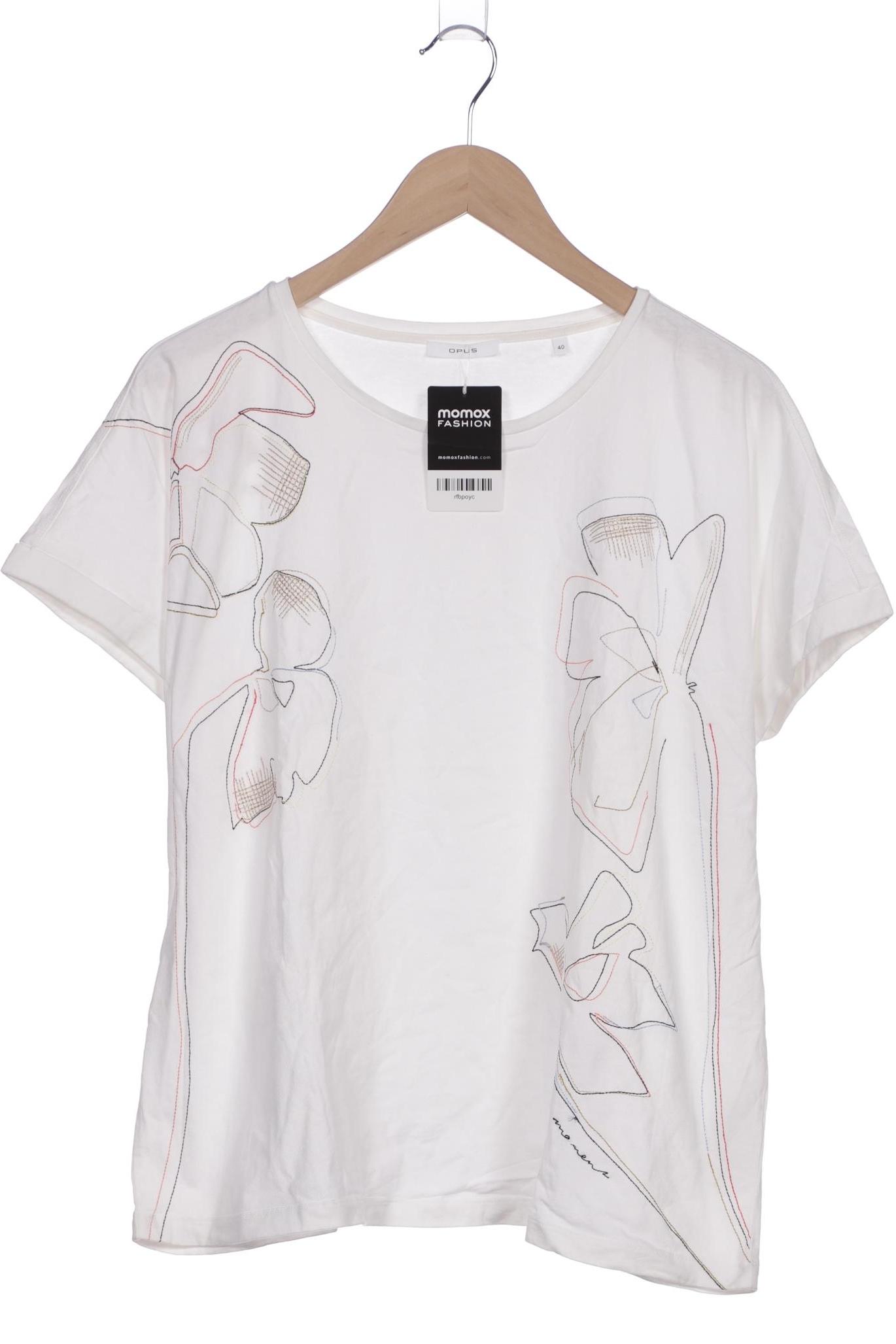 

Opus Damen T-Shirt, weiß, Gr. 40