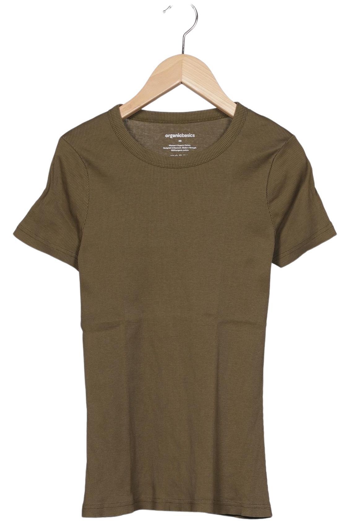 

Organic Basics Damen T-Shirt, grün, Gr. 34