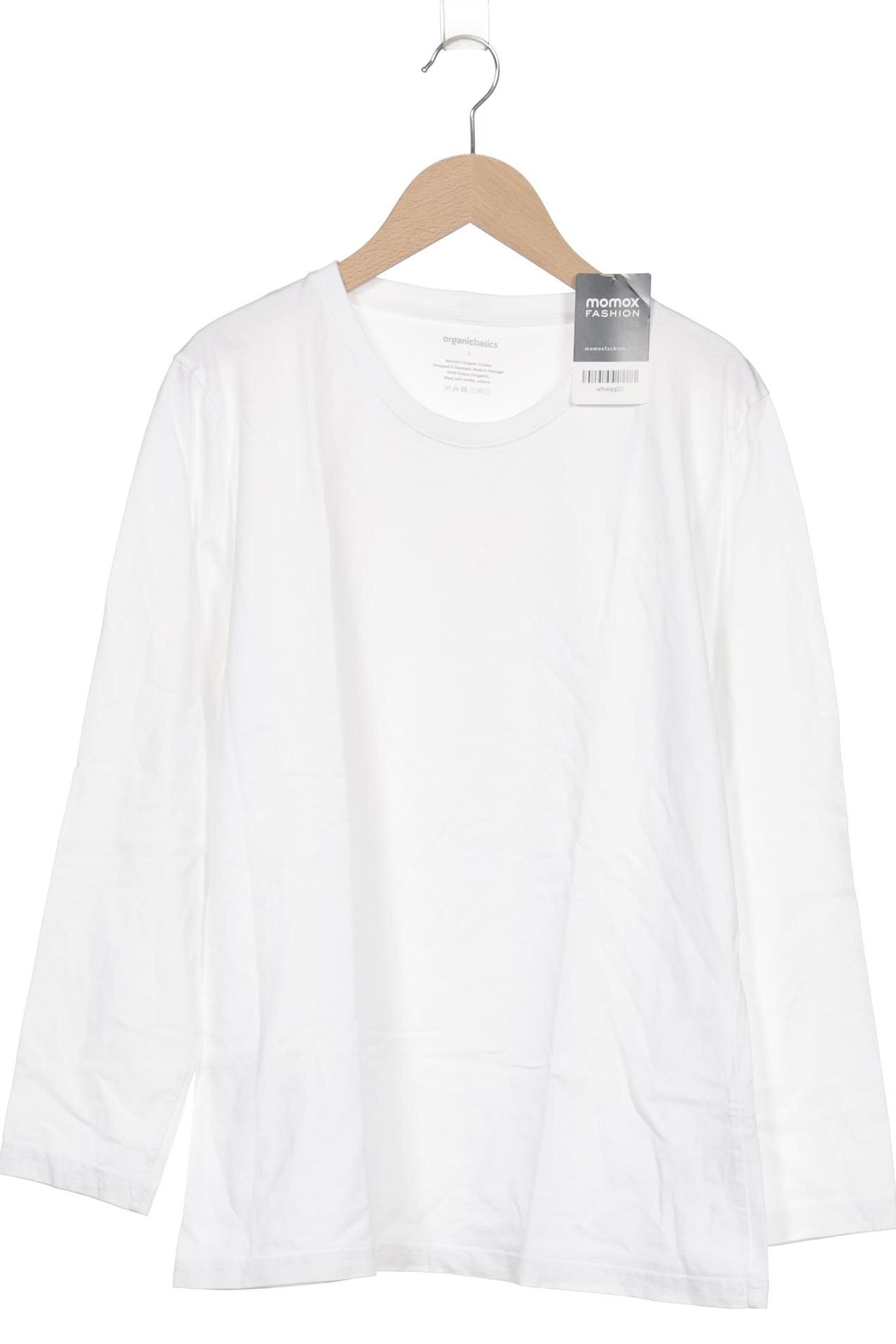 

Organic Basics Damen Langarmshirt, weiß, Gr. 42