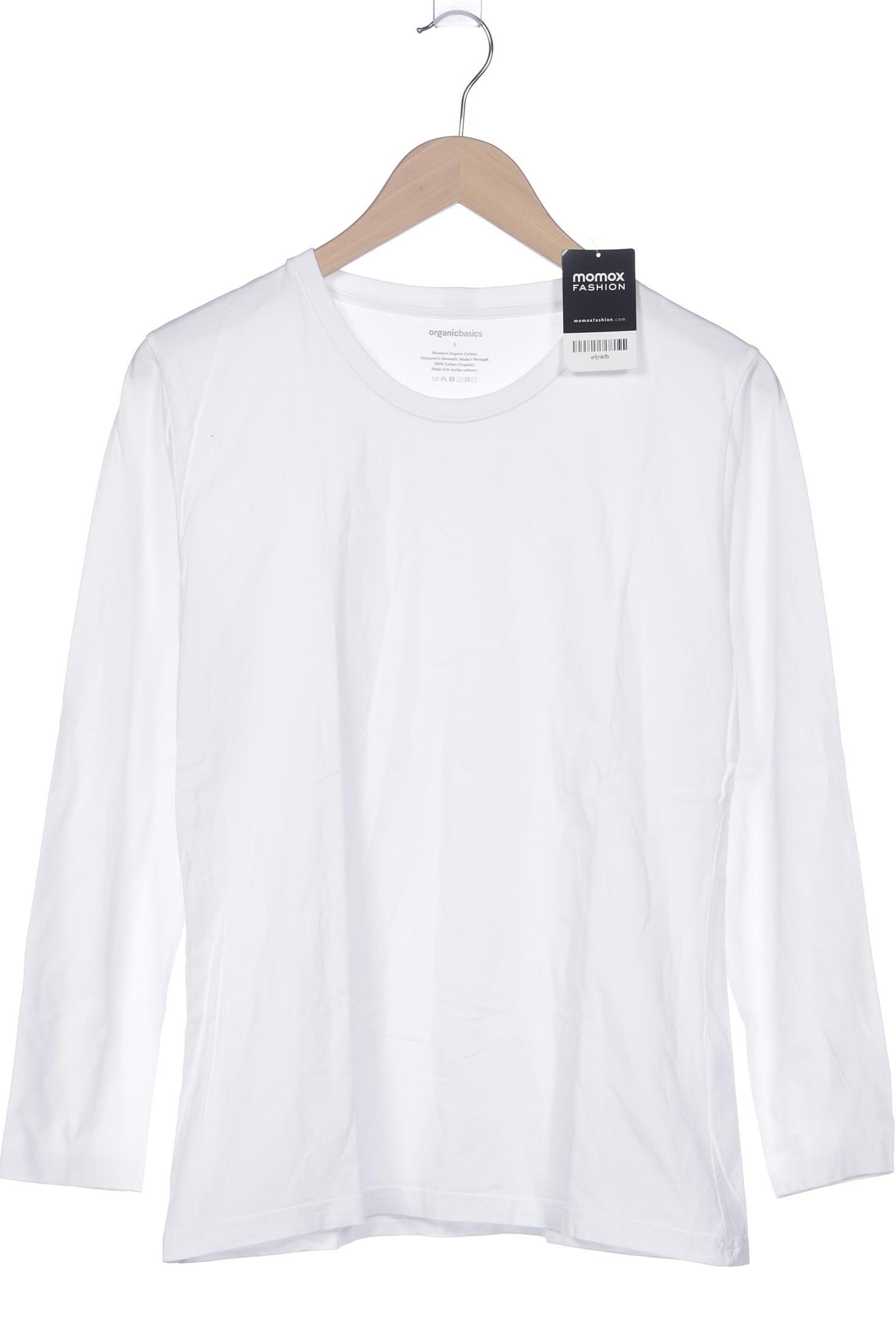 

Organic Basics Damen Langarmshirt, weiß, Gr. 42