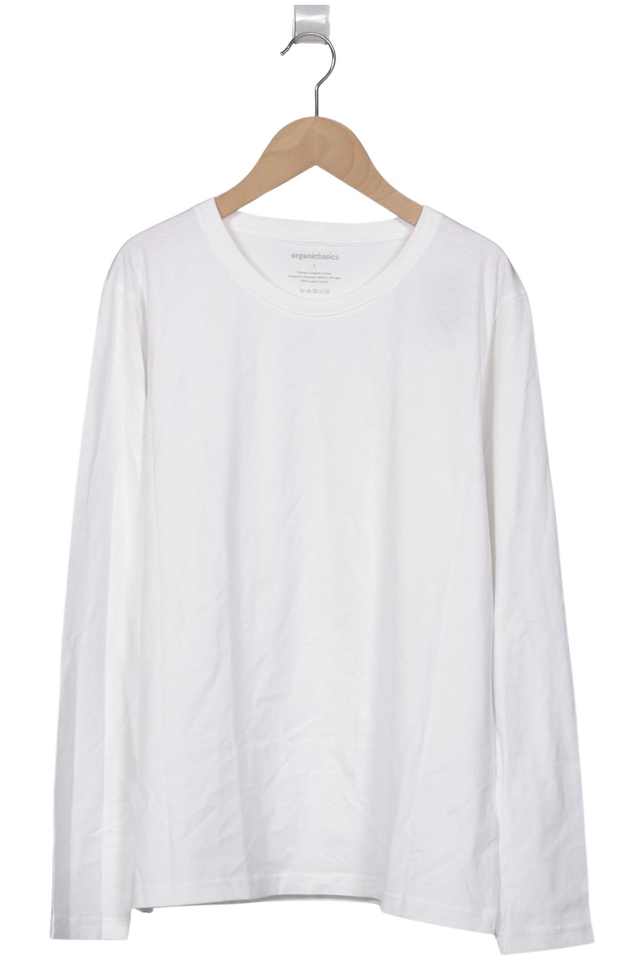 

Organic Basics Damen Langarmshirt, weiß, Gr. 42