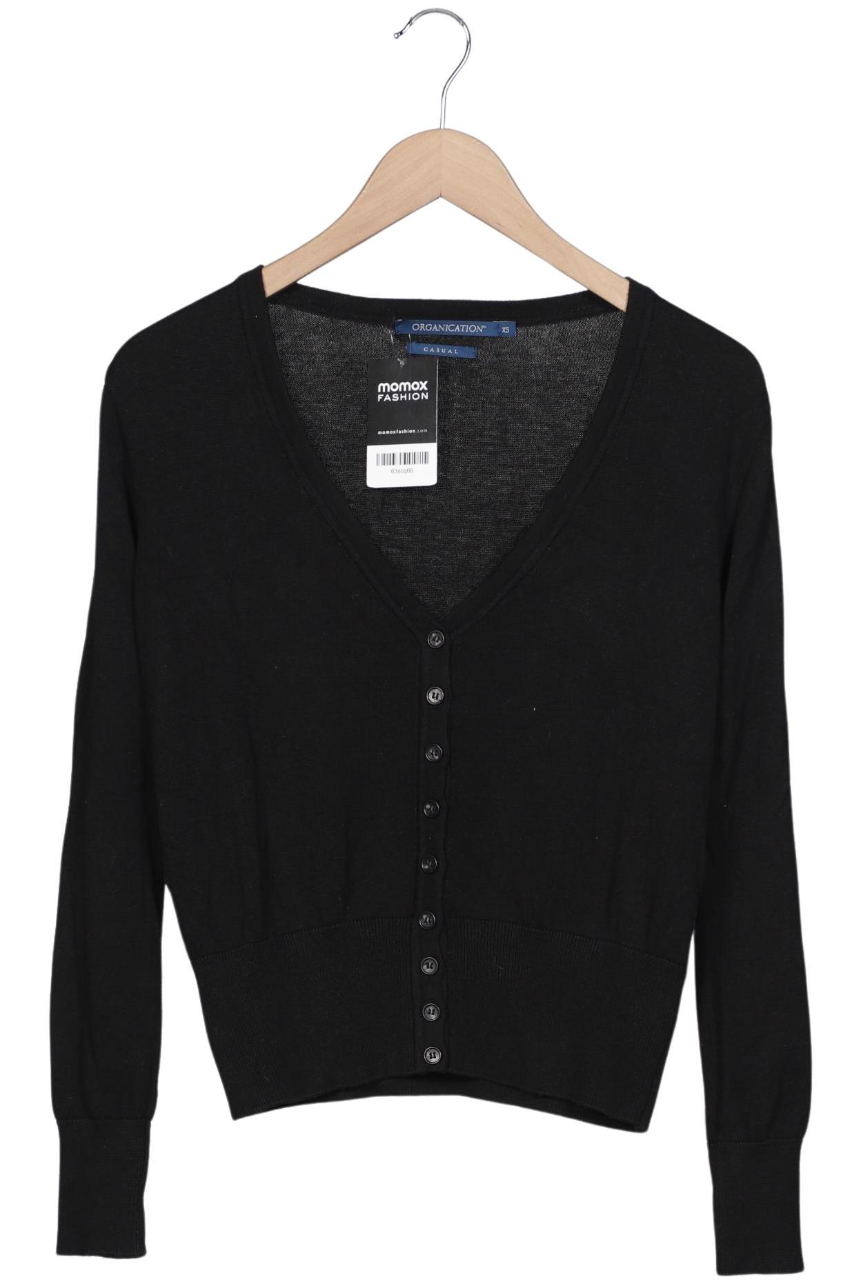 

Organication Damen Strickjacke, schwarz, Gr. 34