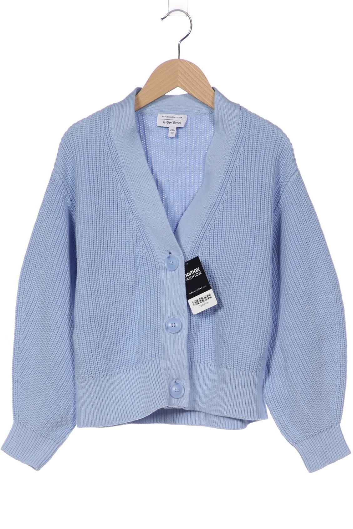 

& Other Stories Damen Strickjacke, blau, Gr. 36