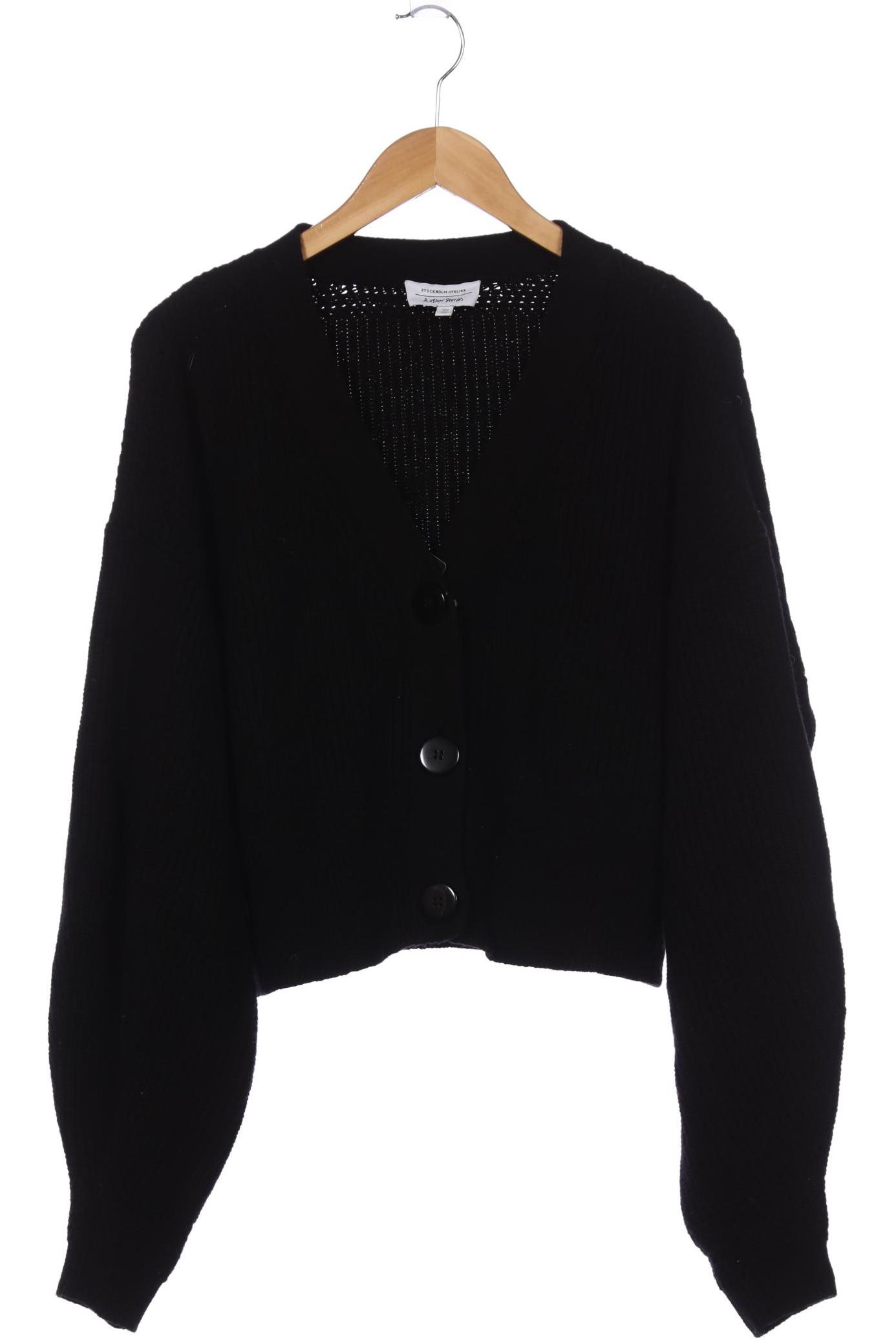 

& Other Stories Damen Strickjacke, schwarz, Gr. 36