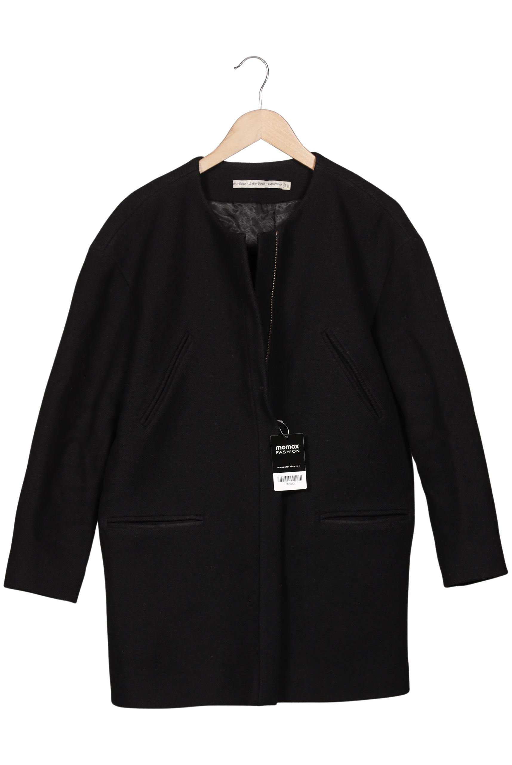 

& Other Stories Damen Mantel, schwarz, Gr. 38