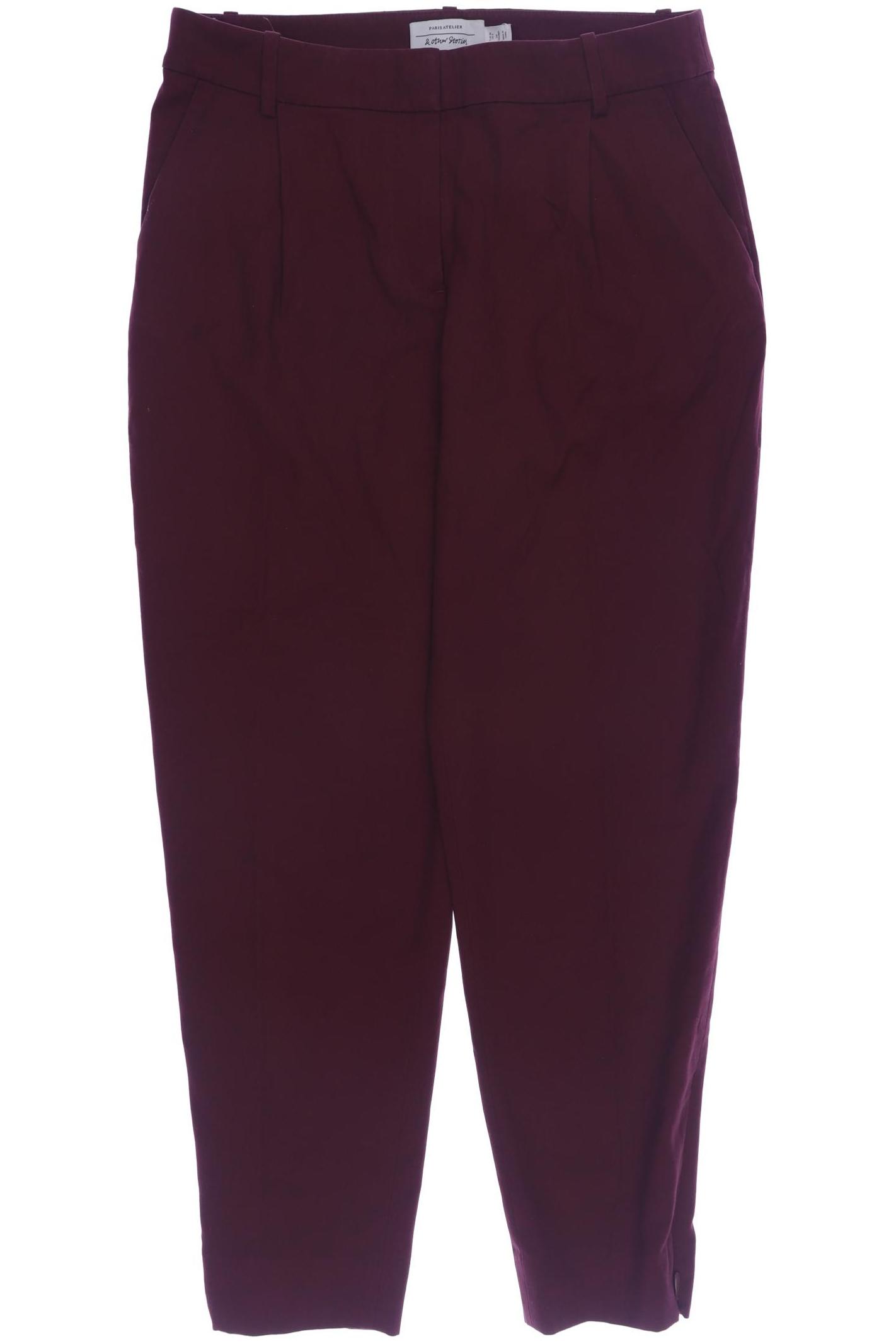 

& Other Stories Damen Stoffhose, bordeaux, Gr. 36