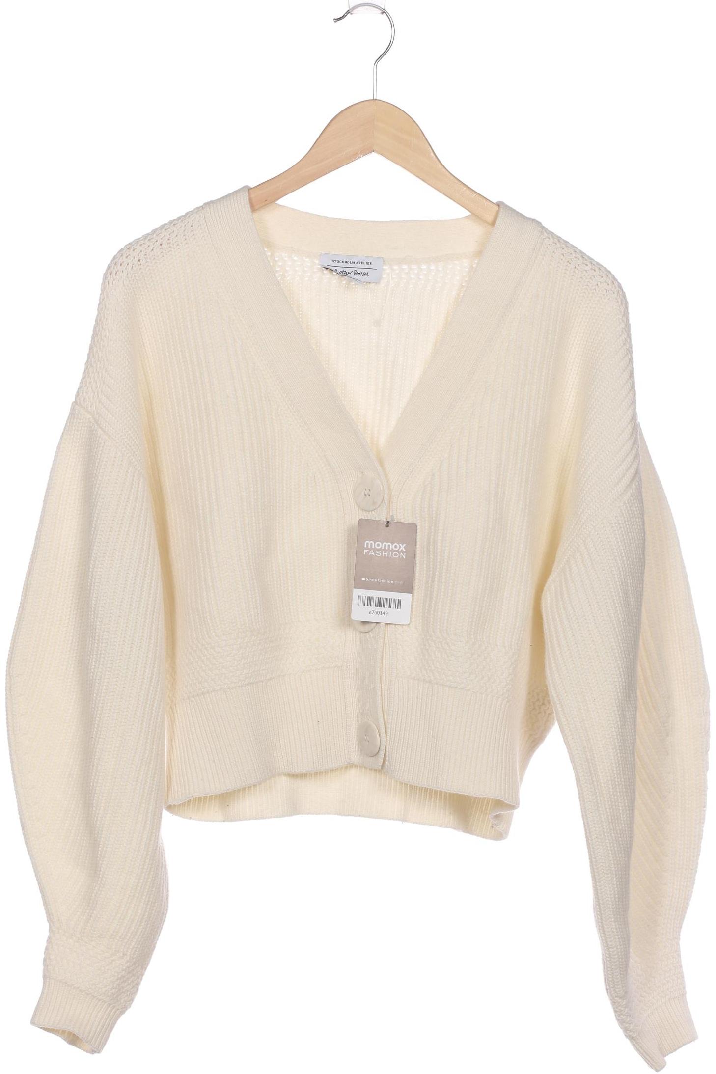 

& Other Stories Damen Strickjacke, weiß, Gr. 34