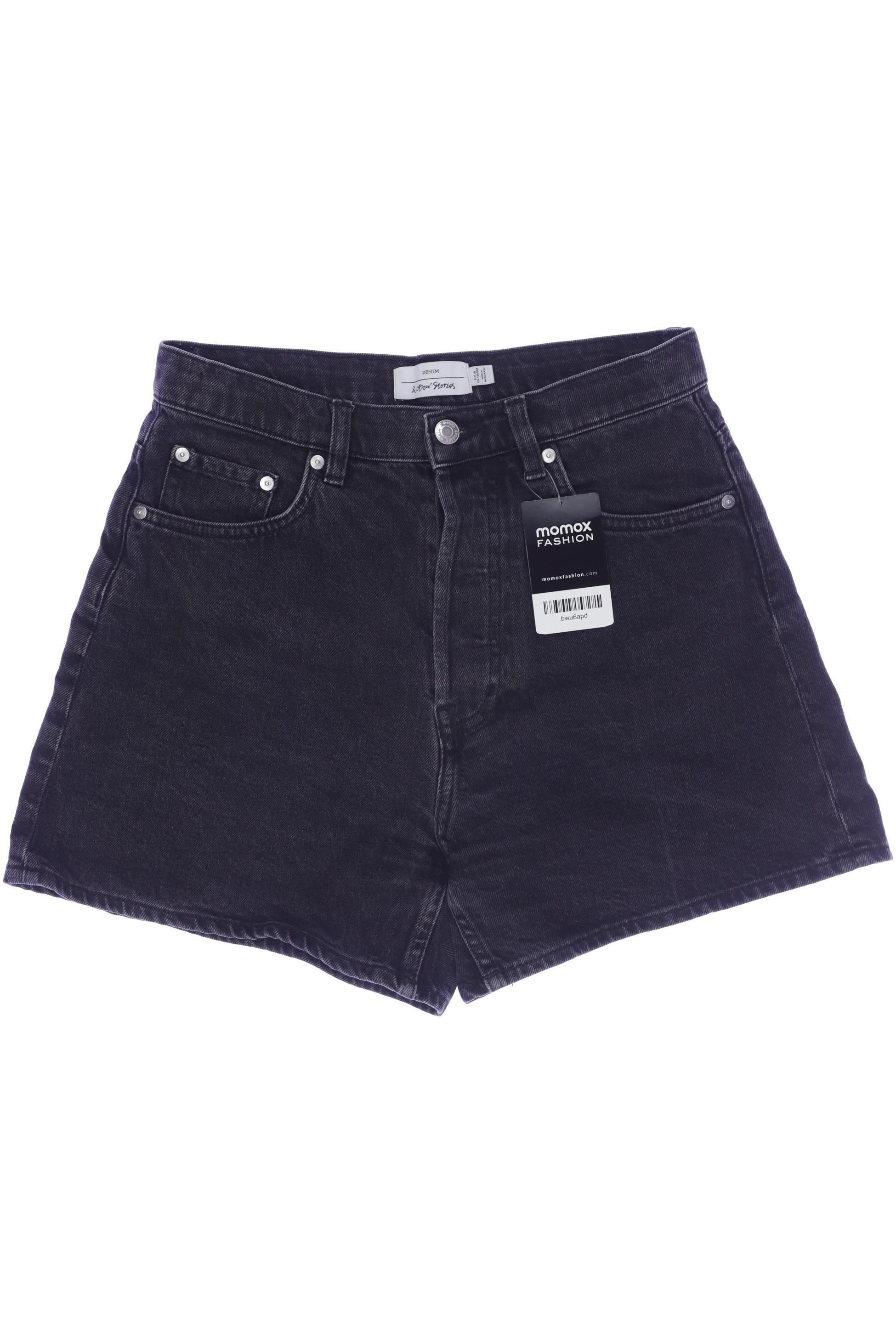

& Other Stories Damen Shorts, schwarz, Gr. 36