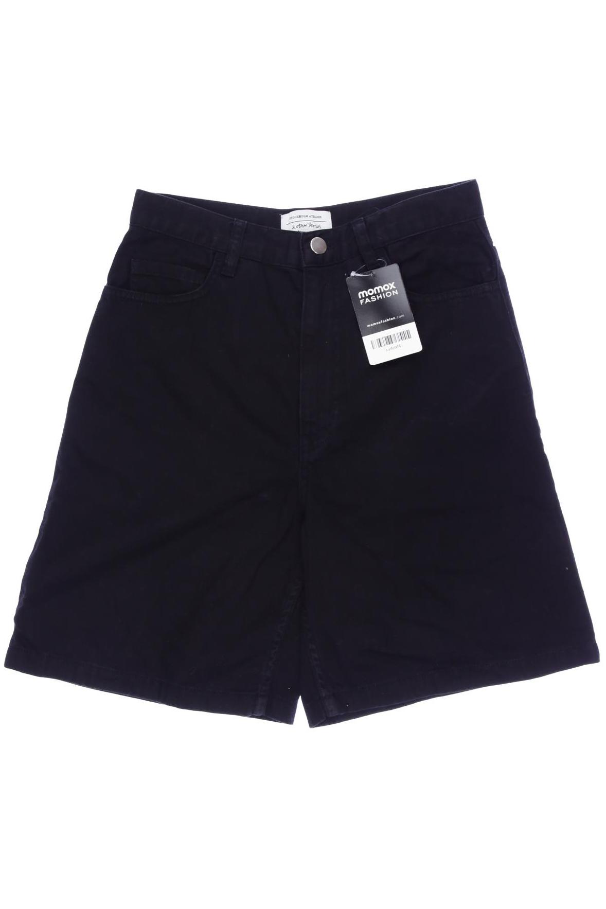 

& Other Stories Damen Shorts, schwarz, Gr. 36