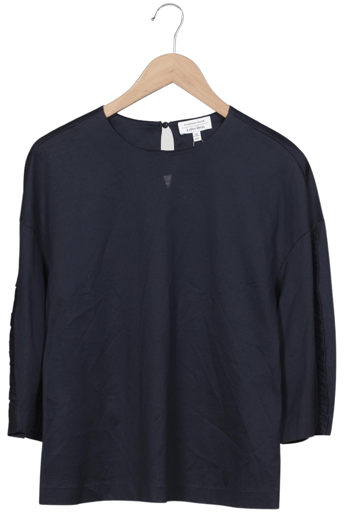 

& Other Stories Damen Langarmshirt, marineblau, Gr. 36