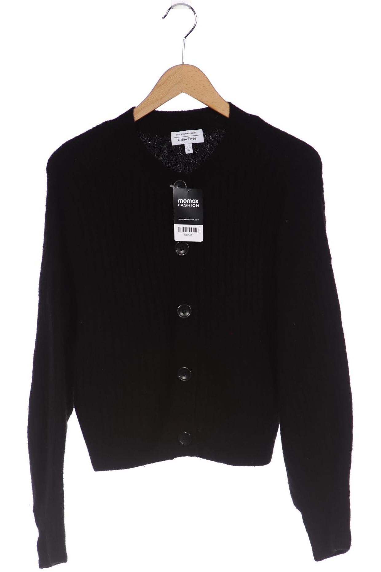 

& Other Stories Damen Strickjacke, schwarz, Gr. 36