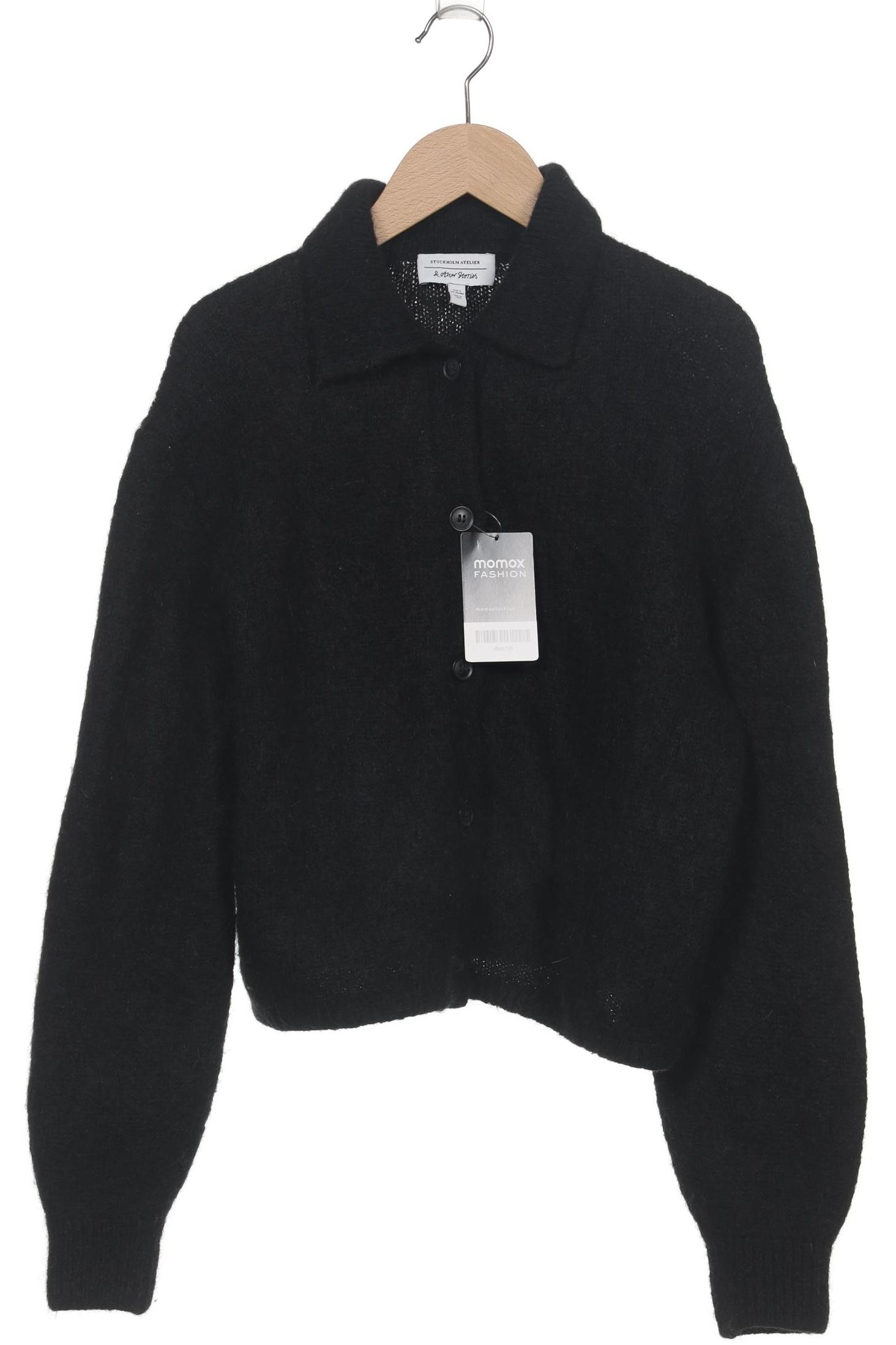 

& Other Stories Damen Strickjacke, schwarz, Gr. 36