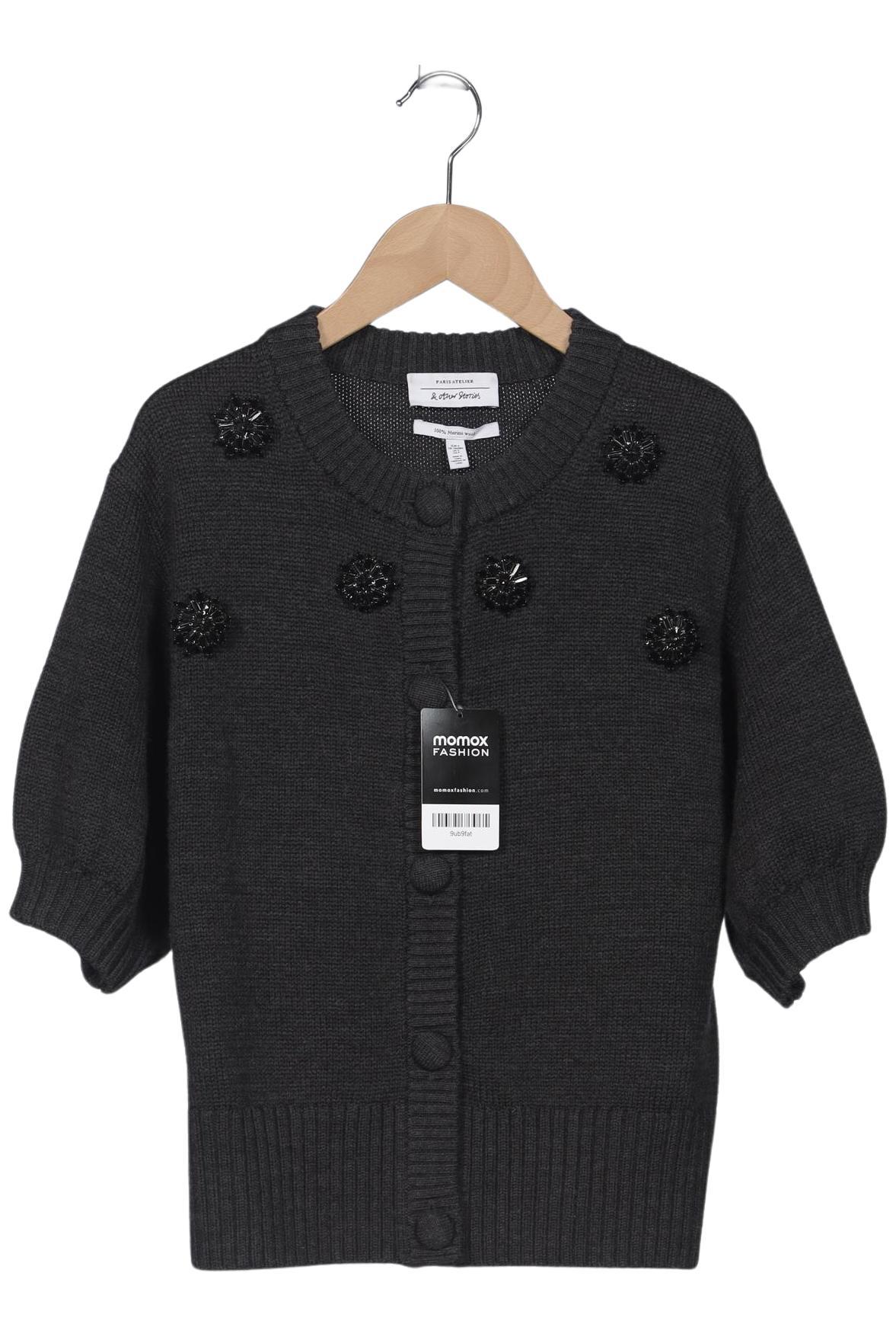 

& Other Stories Damen Strickjacke, schwarz, Gr. 36