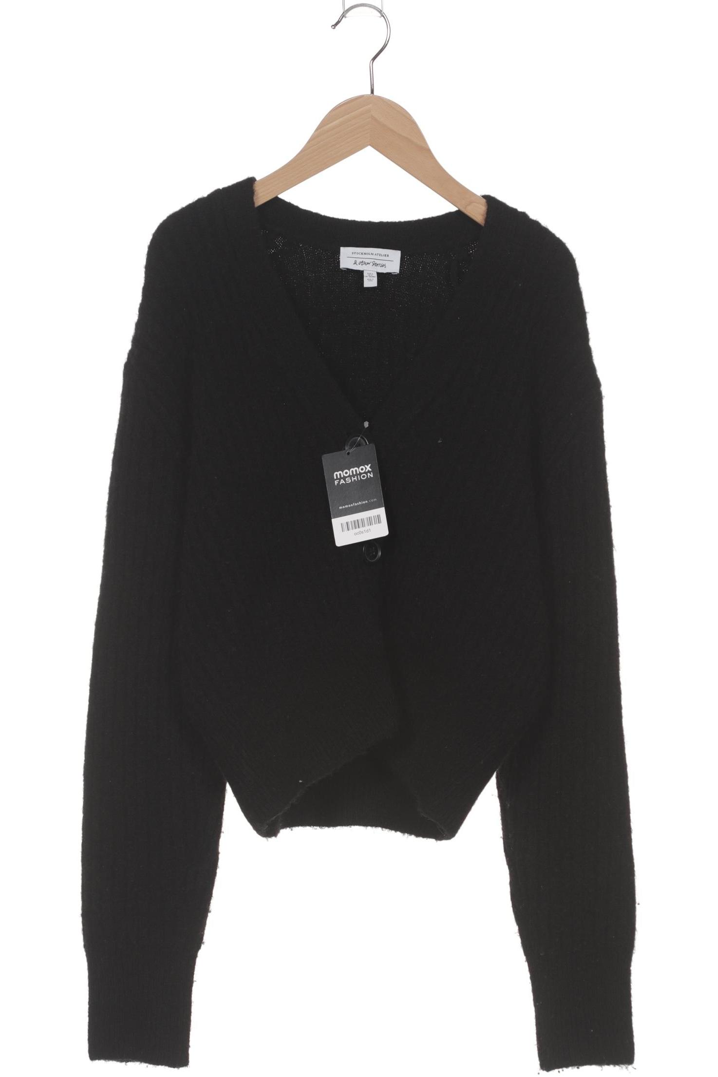 

& Other Stories Damen Strickjacke, schwarz, Gr. 36
