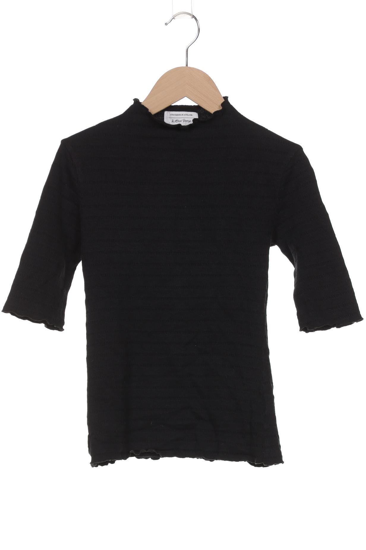 

& Other Stories Damen T-Shirt, schwarz, Gr. 34