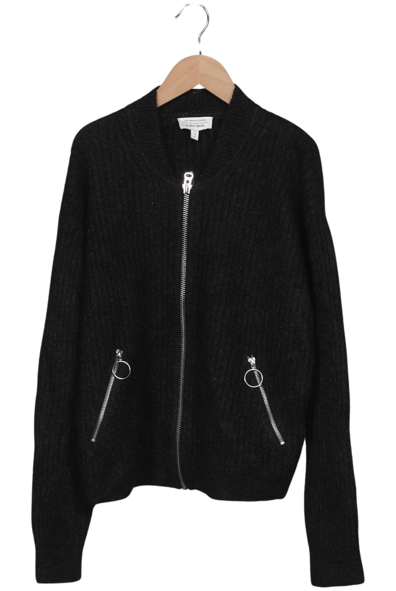 

& Other Stories Damen Strickjacke, schwarz, Gr. 38