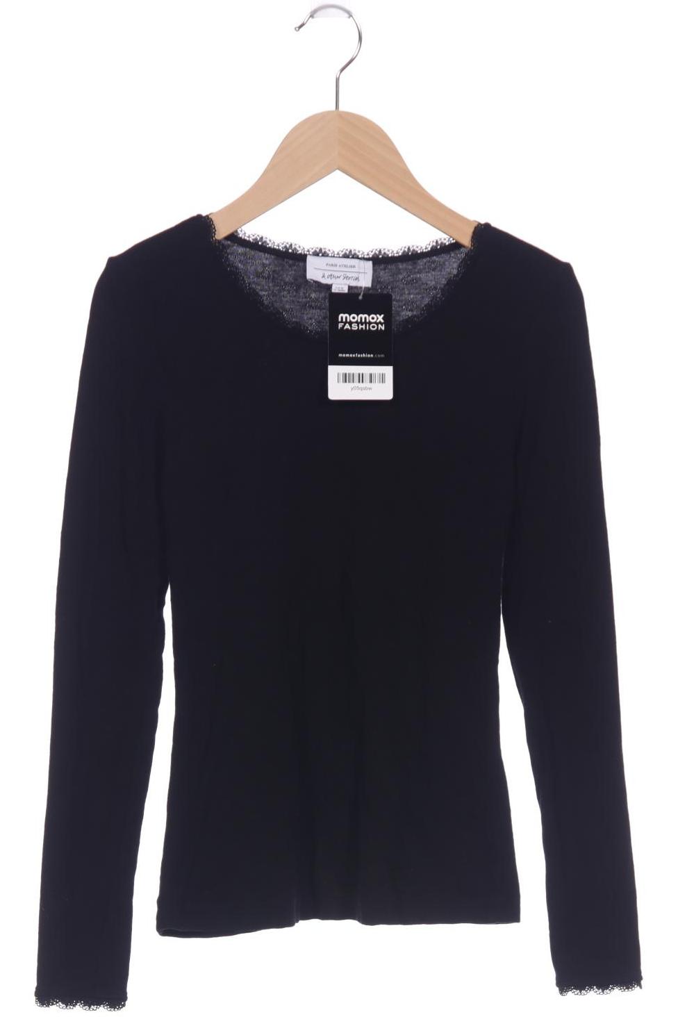 

& Other Stories Damen Langarmshirt, schwarz, Gr. 34