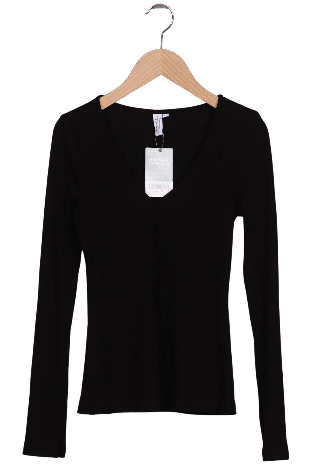 

& Other Stories Damen Langarmshirt, schwarz, Gr. 34
