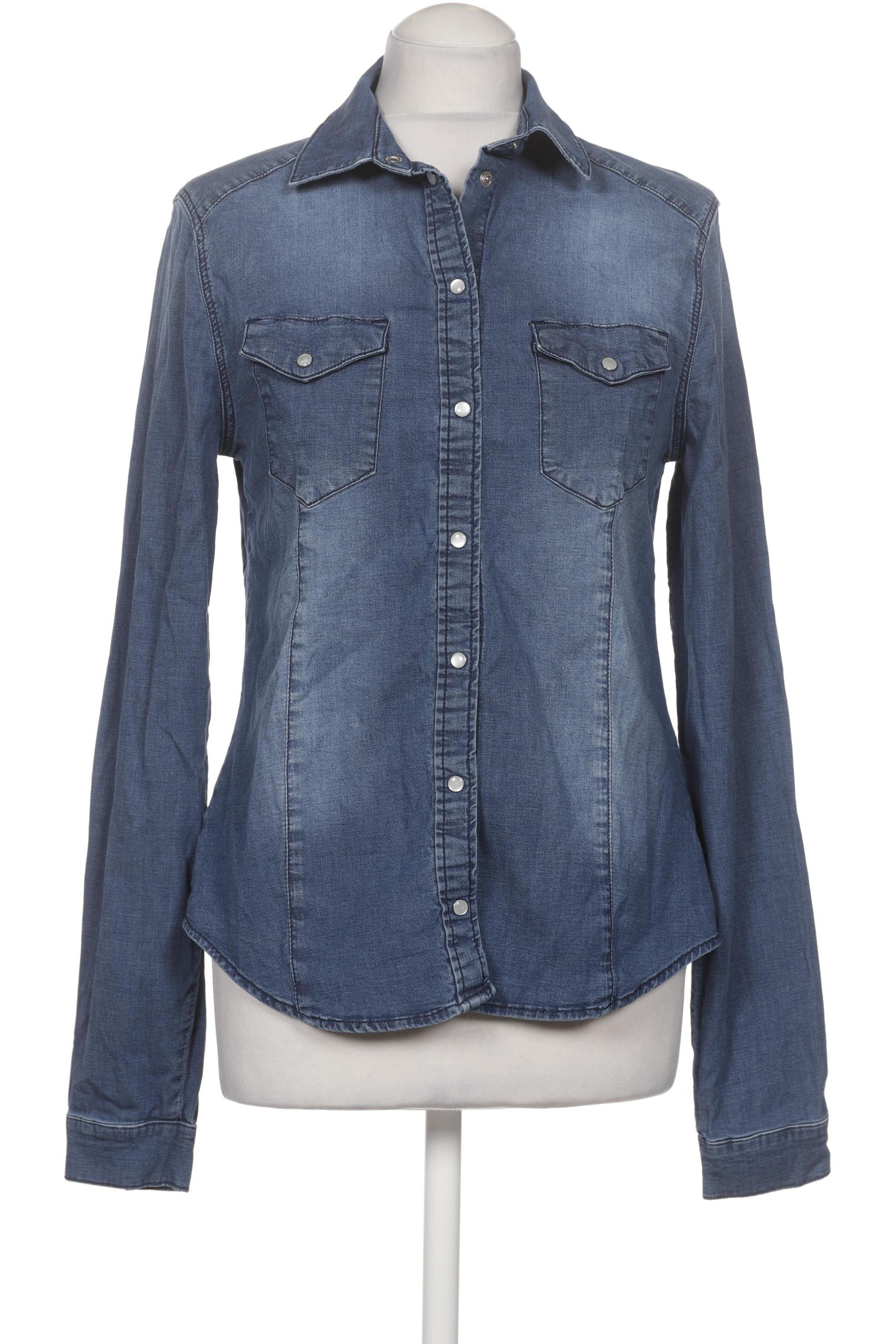 

Oui Damen Bluse, blau, Gr. 38