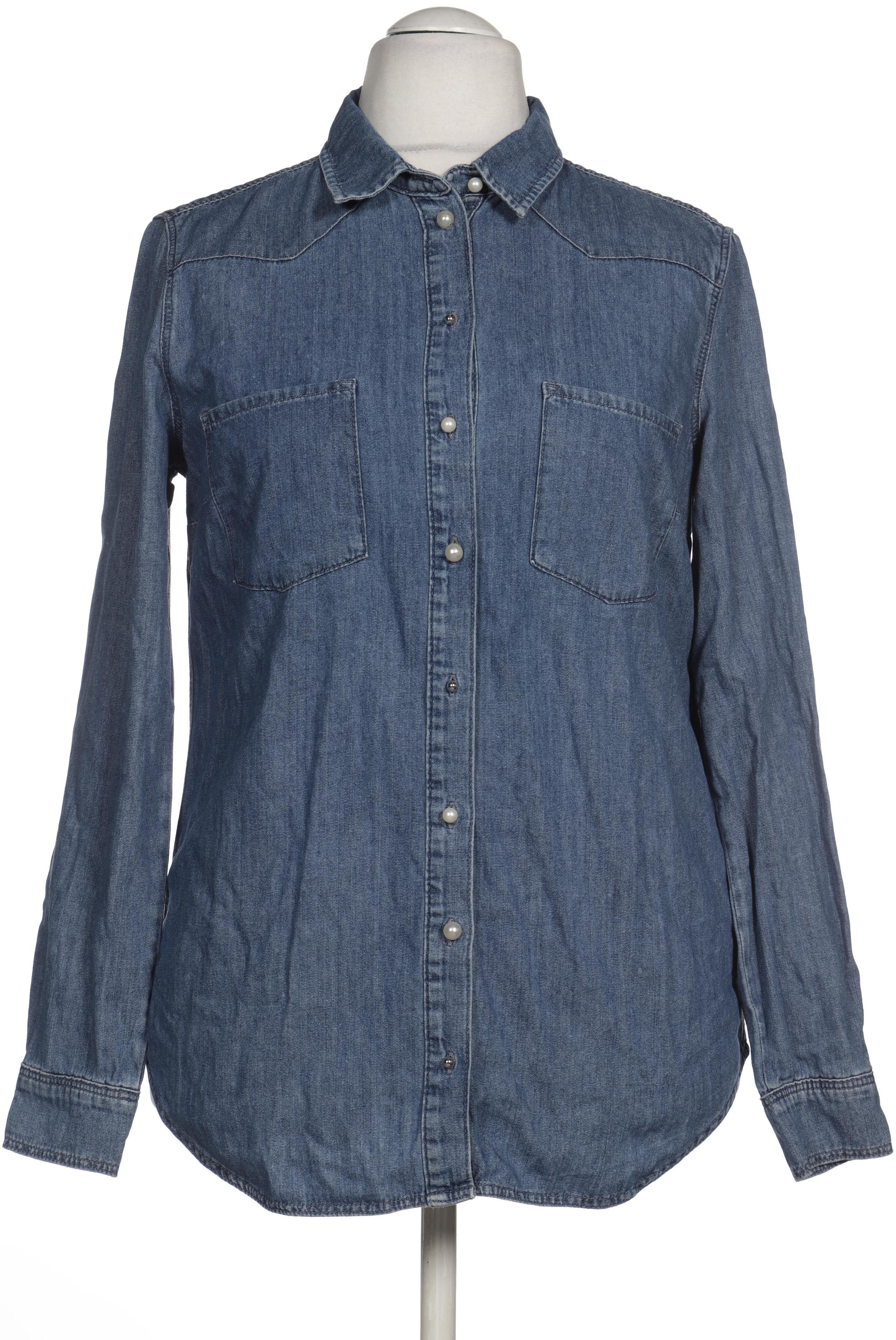 

Oui Damen Bluse, blau, Gr. 42