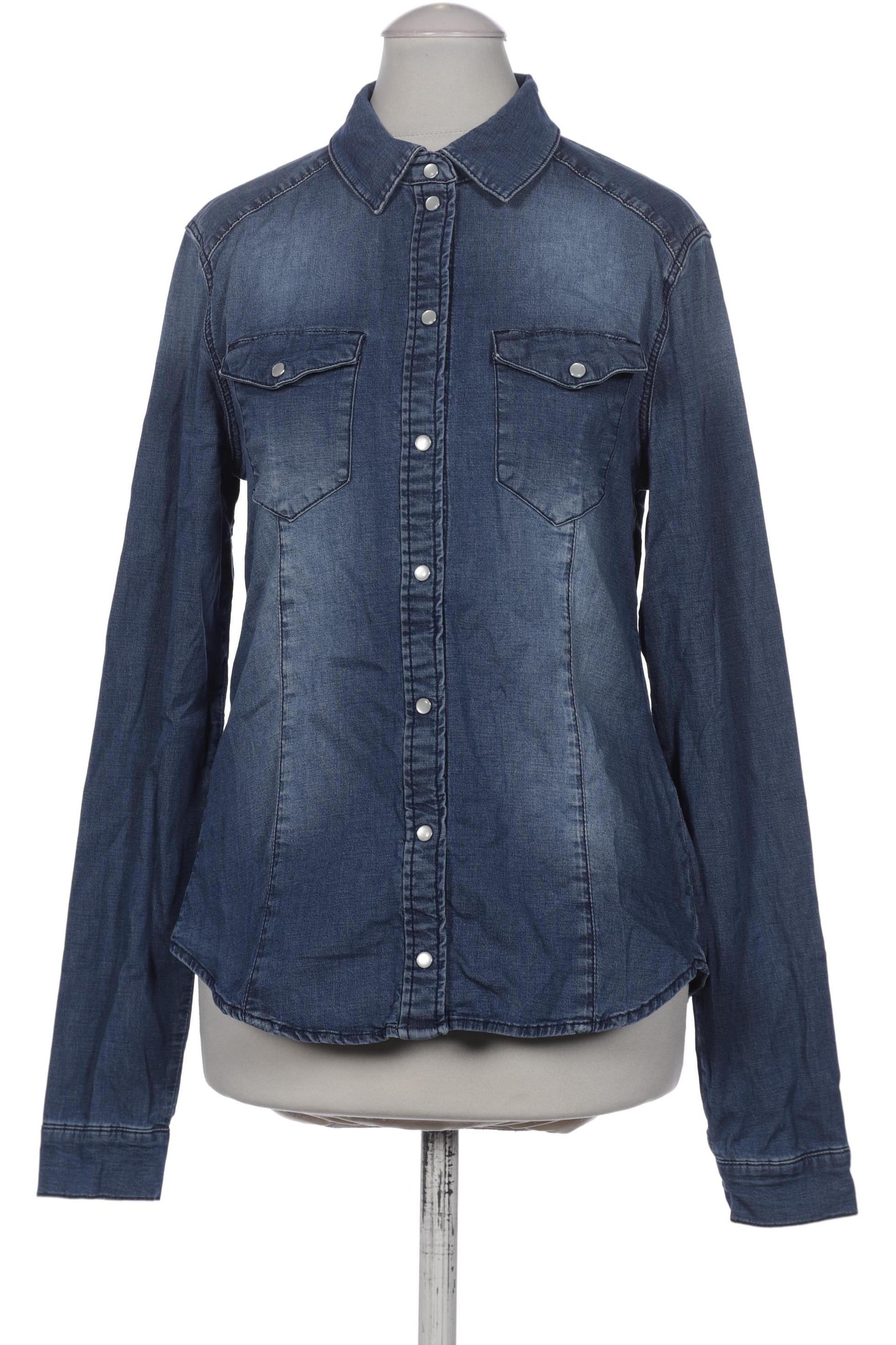 

Oui Damen Bluse, blau, Gr. 34