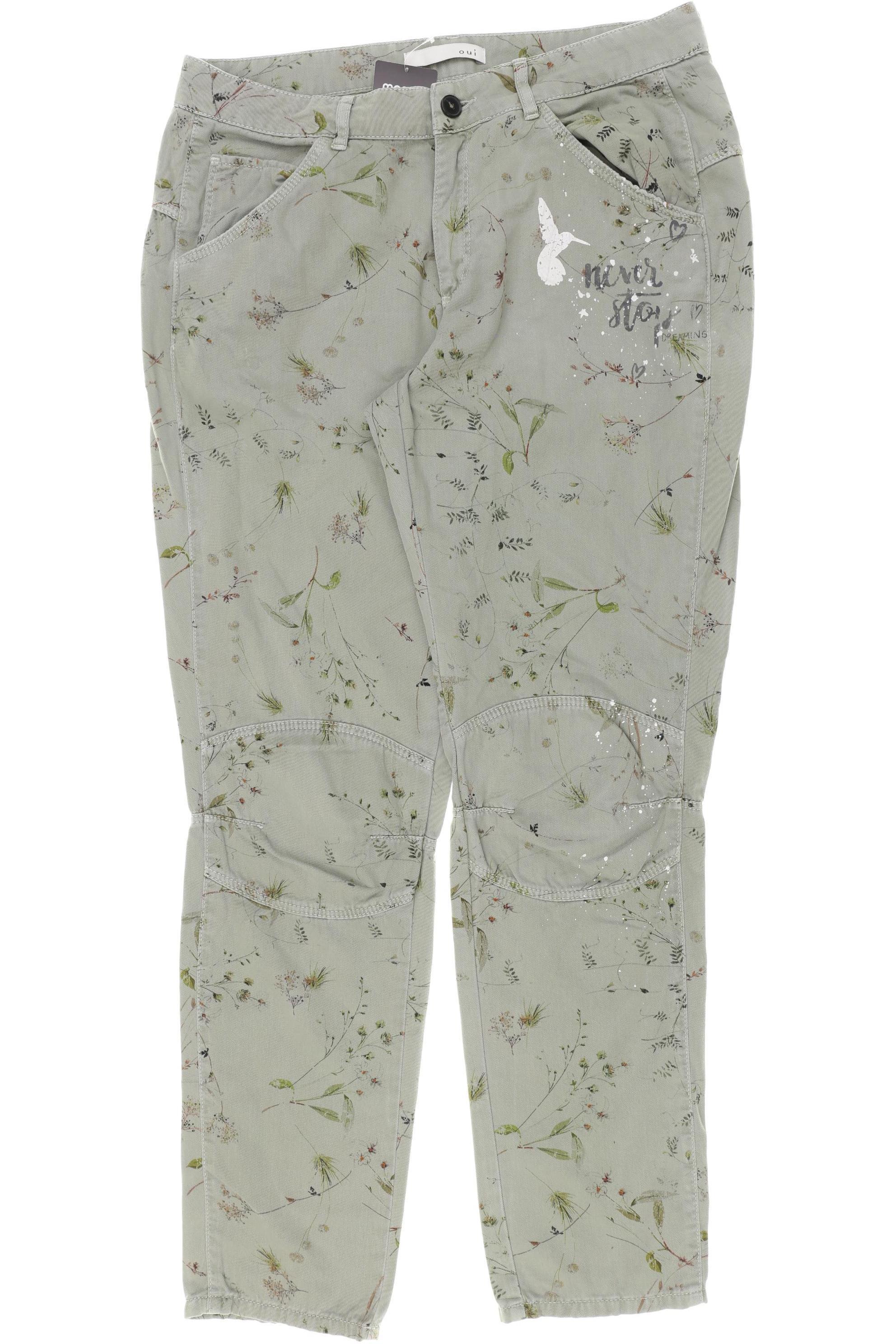 

Oui Damen Jeans, grün, Gr. 42