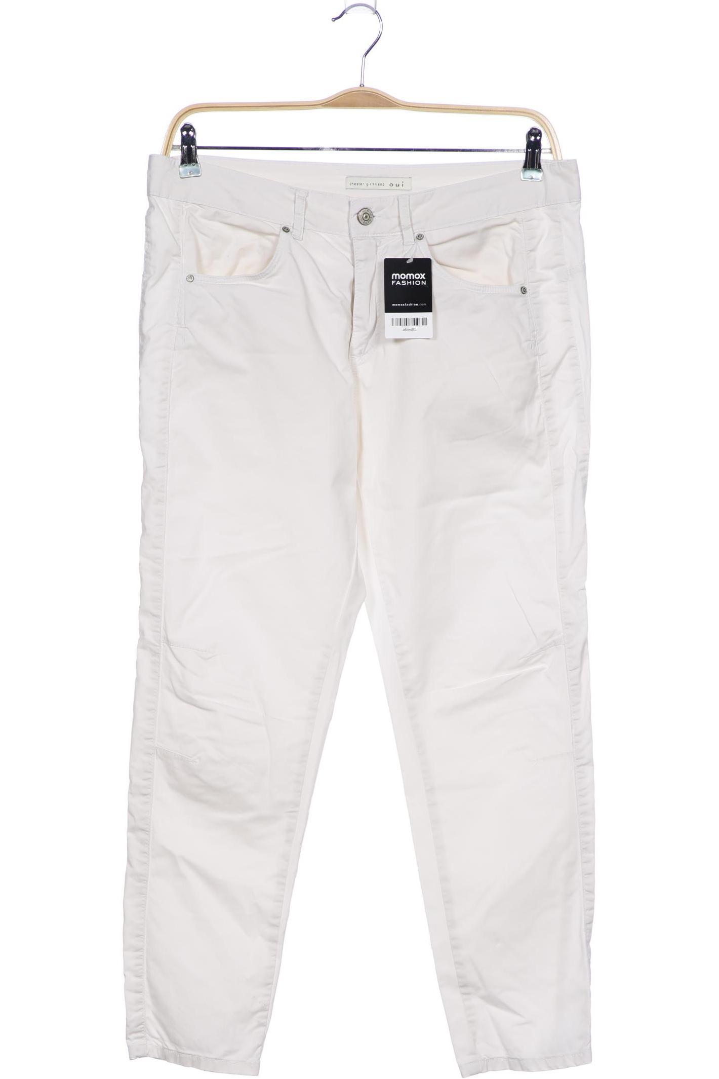 

Oui Damen Jeans, cremeweiß, Gr. 42