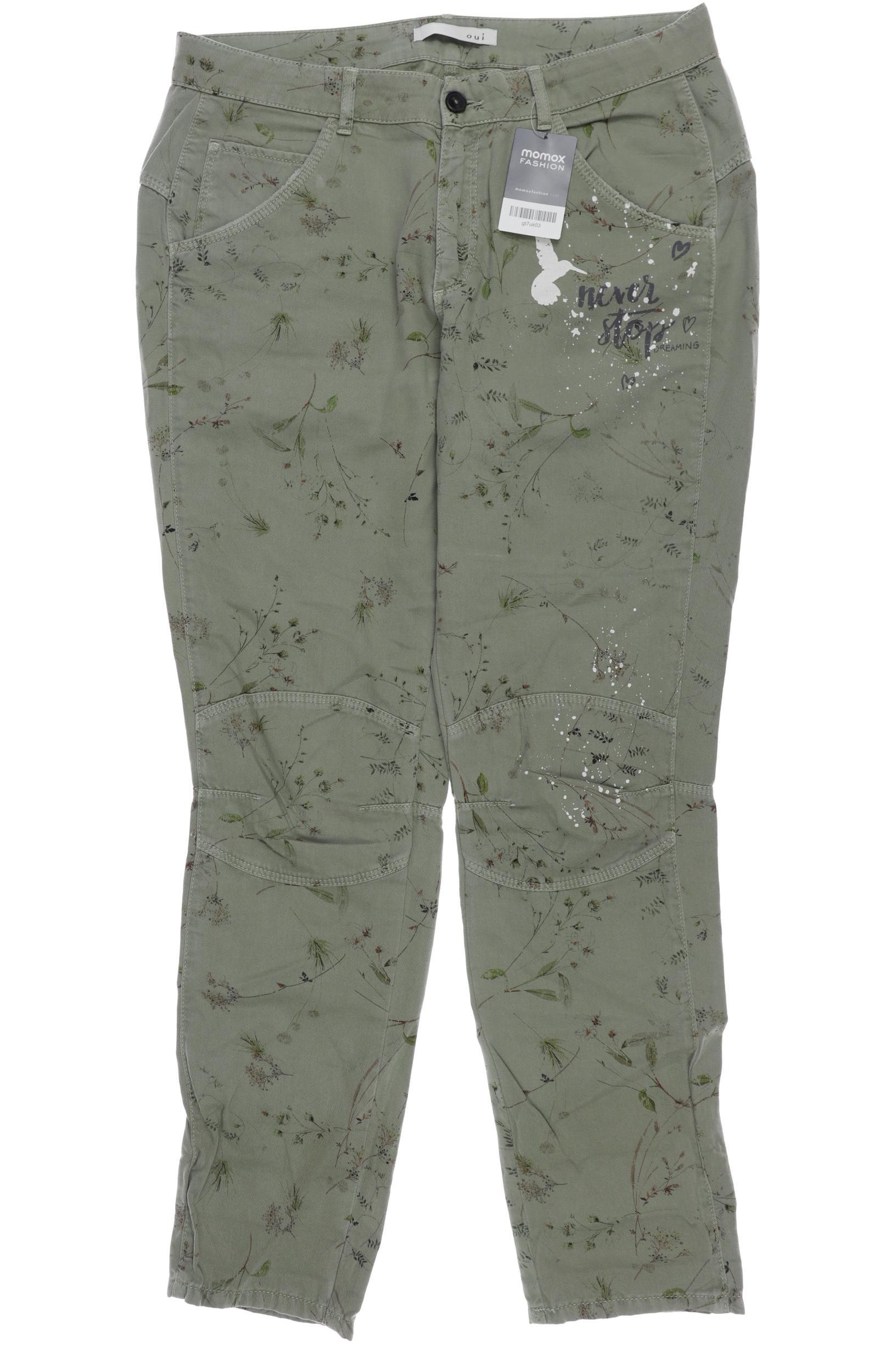 

Oui Damen Jeans, grün, Gr. 42