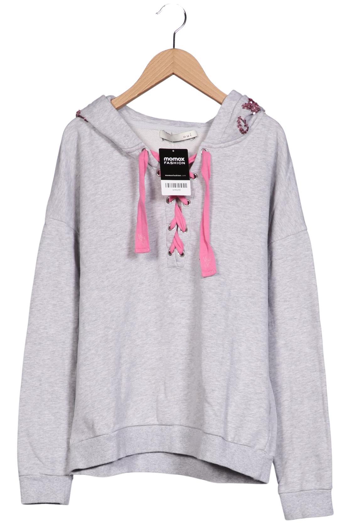 

Oui Damen Kapuzenpullover, grau, Gr. 38