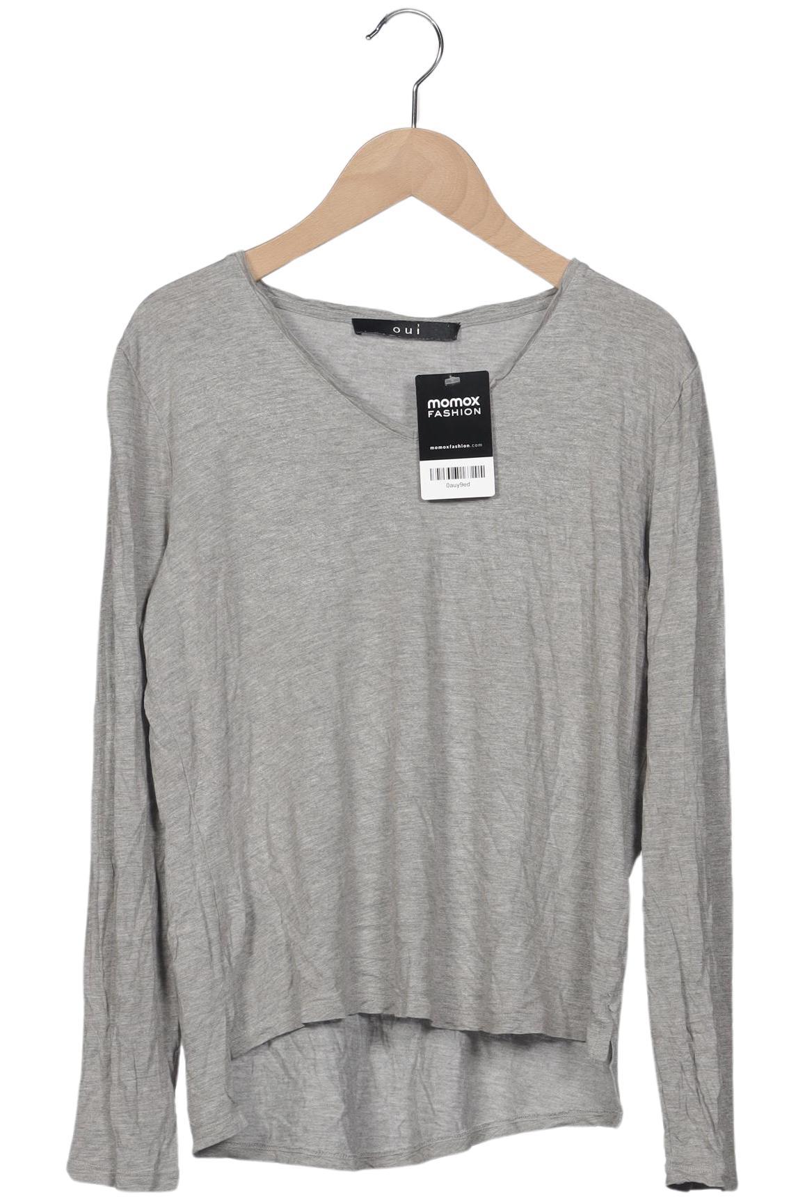 

Oui Damen Langarmshirt, grau, Gr. 38