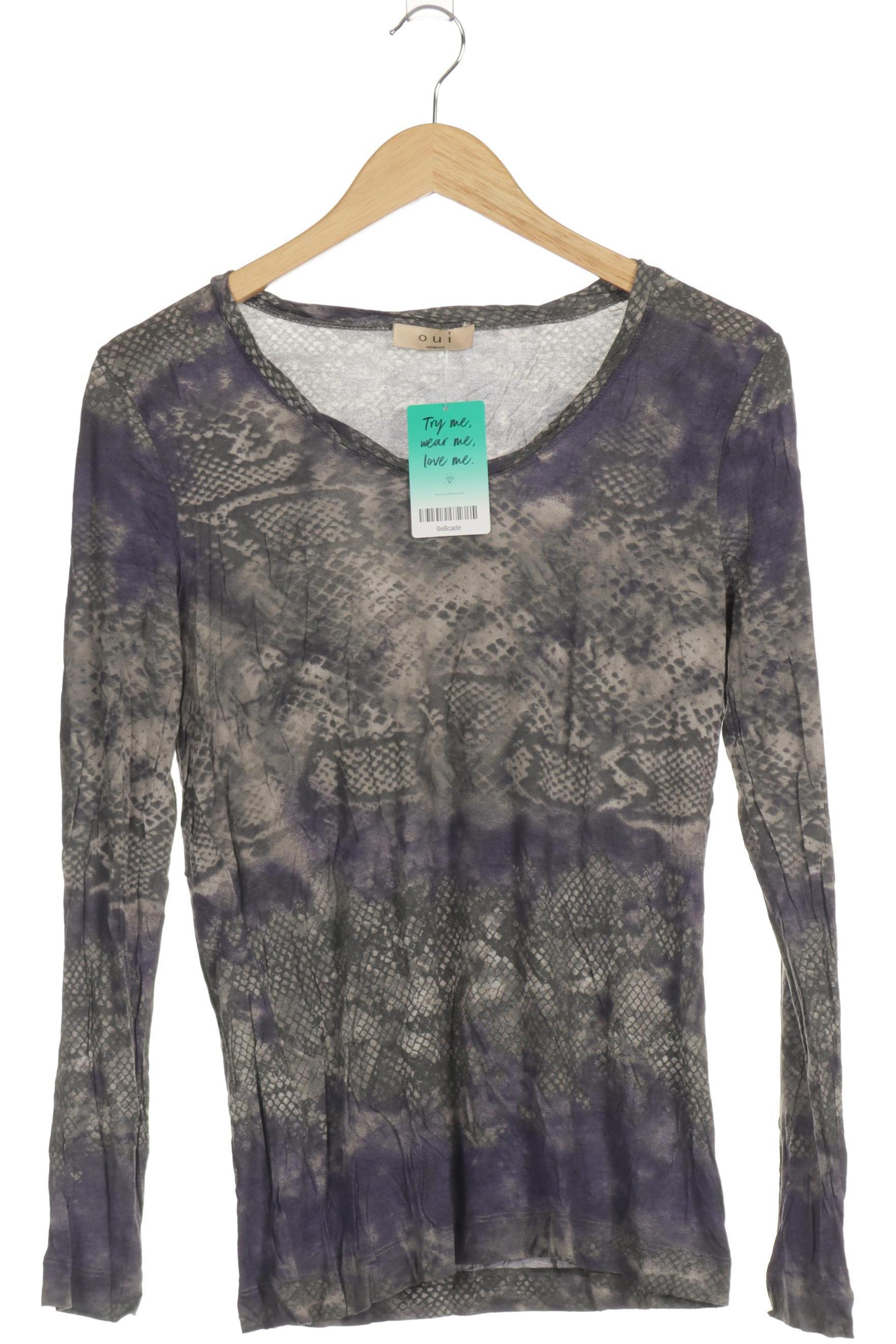 

Oui Damen Langarmshirt, grau, Gr. 42