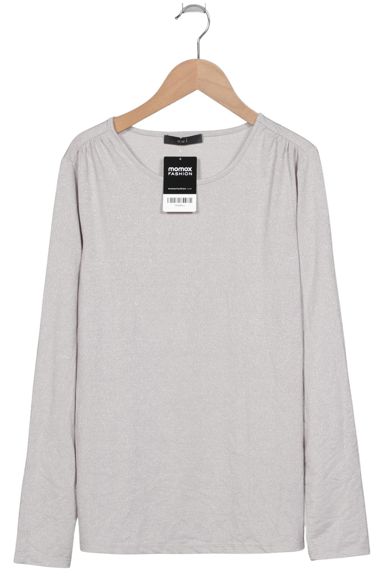 

Oui Damen Langarmshirt, grau, Gr. 38