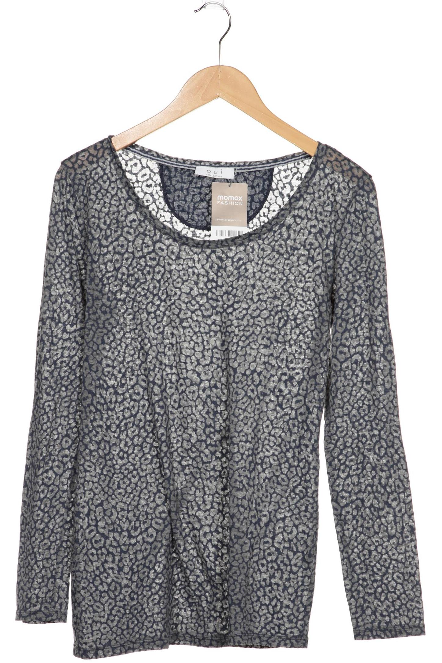 

Oui Damen Langarmshirt, grau, Gr. 34