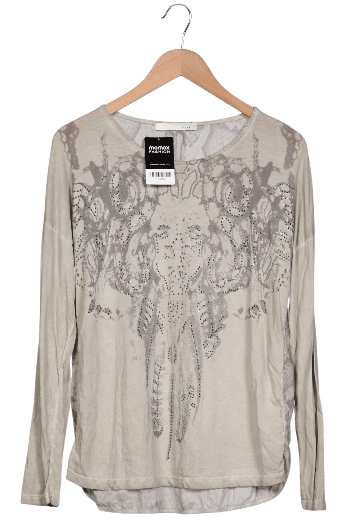 

Oui Damen Langarmshirt, beige, Gr. 38