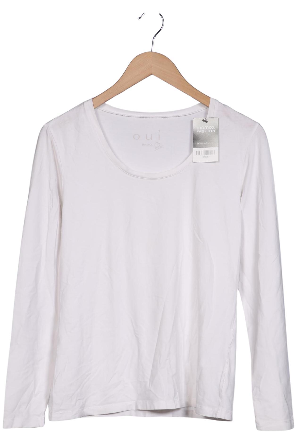

Oui Damen Langarmshirt, weiß, Gr. 38