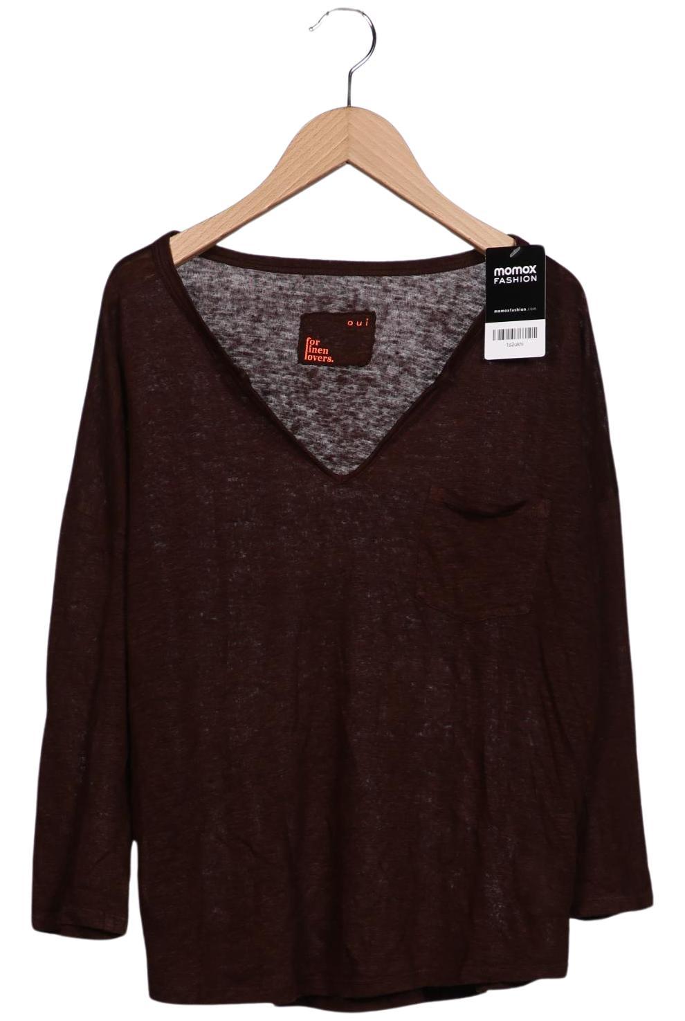 

Oui Damen Langarmshirt, braun, Gr. 38
