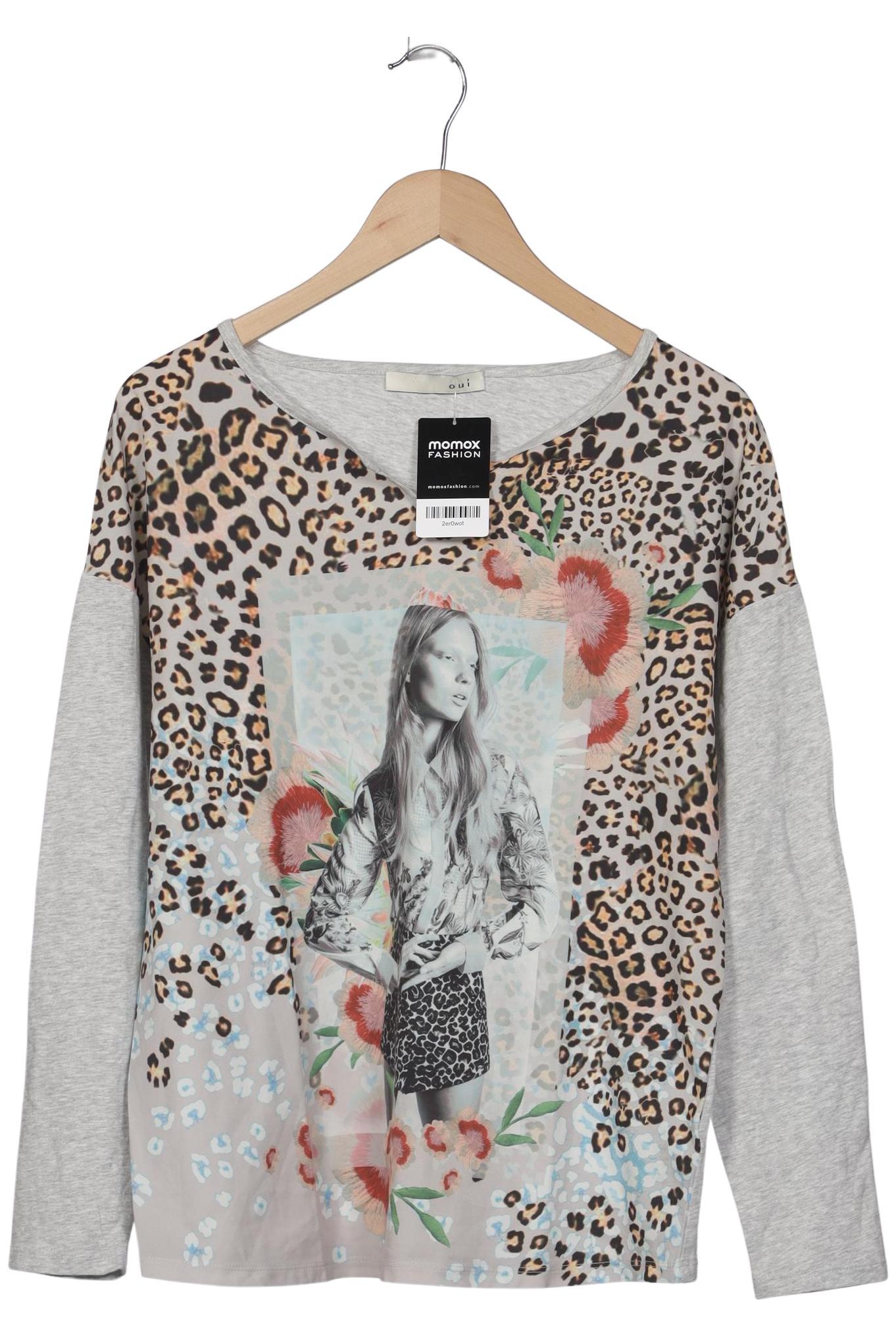 

Oui Damen Langarmshirt, grau, Gr. 38