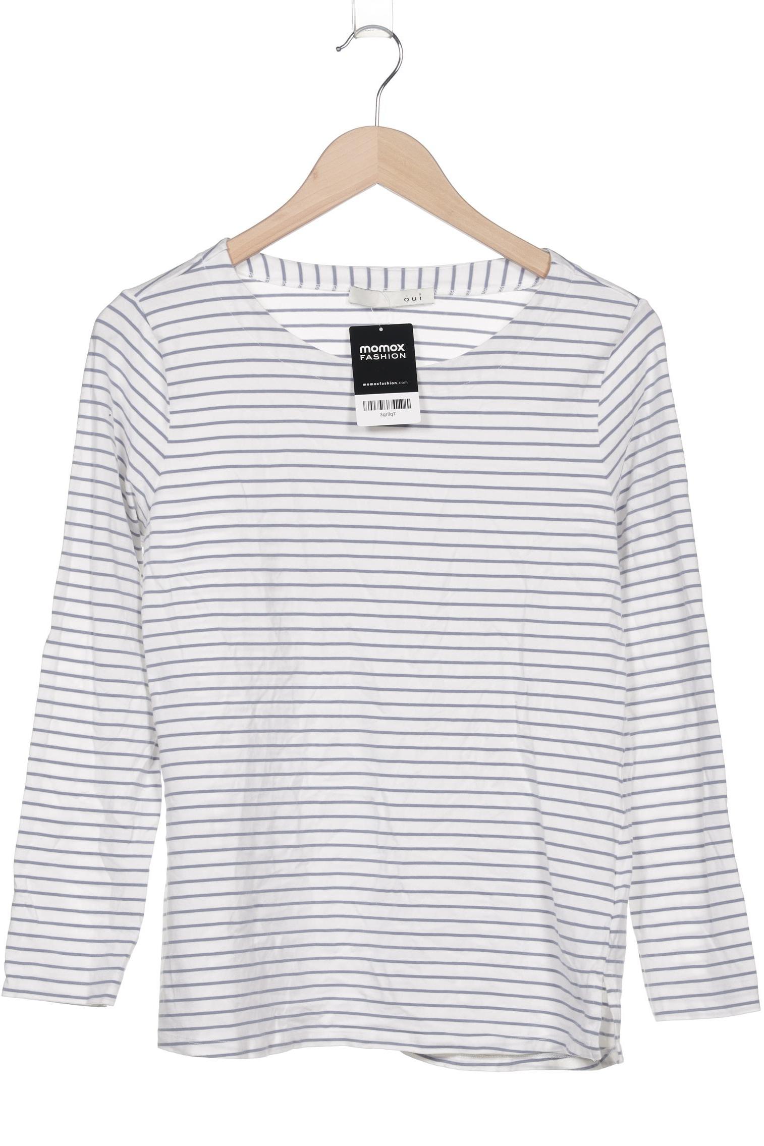 

Oui Damen Langarmshirt, weiß, Gr. 42