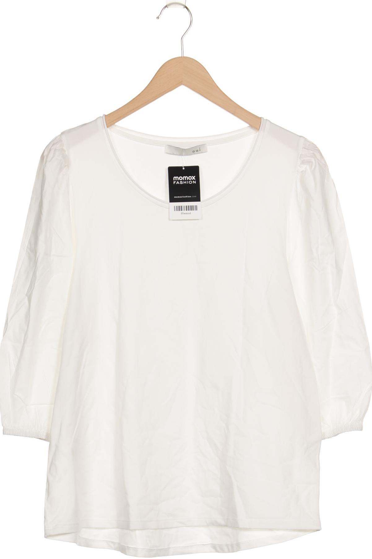 

Oui Damen Langarmshirt, weiß, Gr. 40