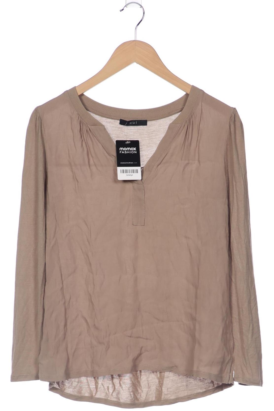 

Oui Damen Langarmshirt, beige, Gr. 38