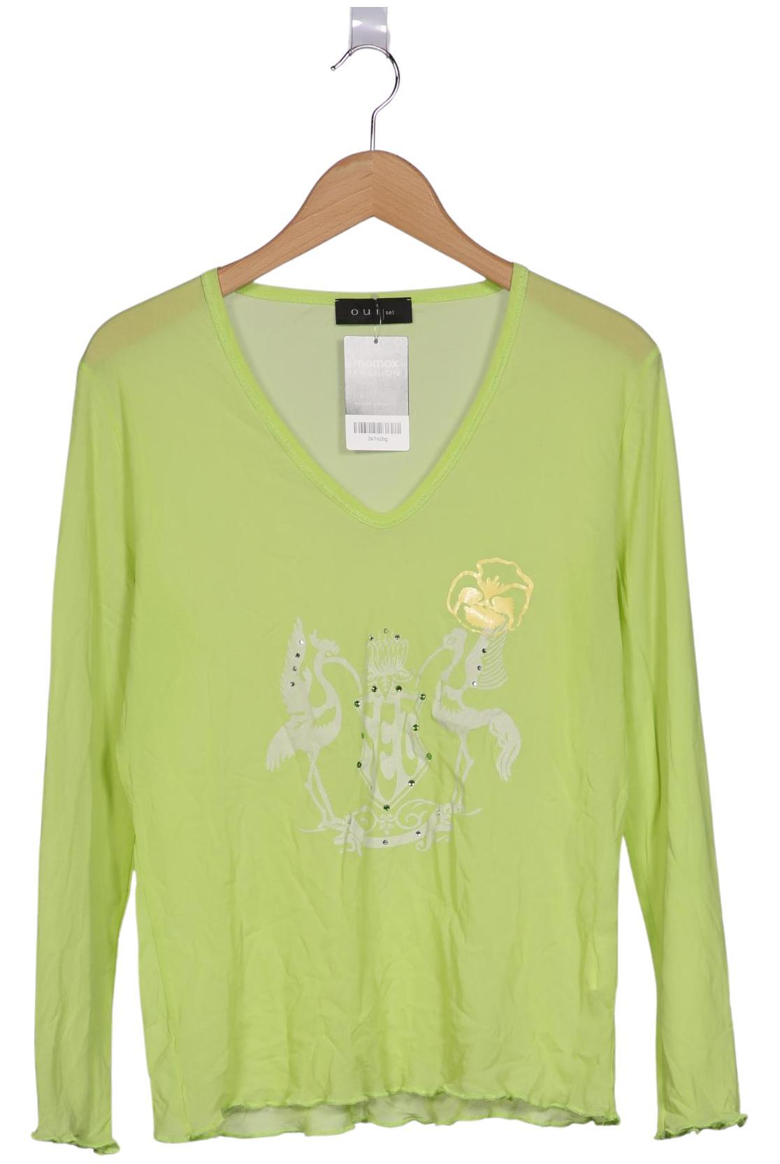 

Oui Damen Langarmshirt, hellgrün, Gr. 44