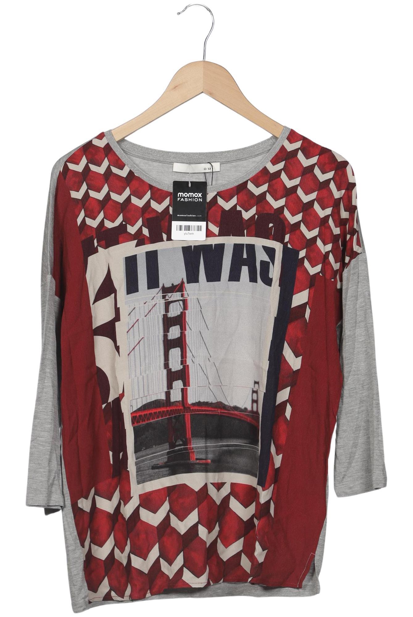 

Oui Damen Langarmshirt, grau, Gr. 40