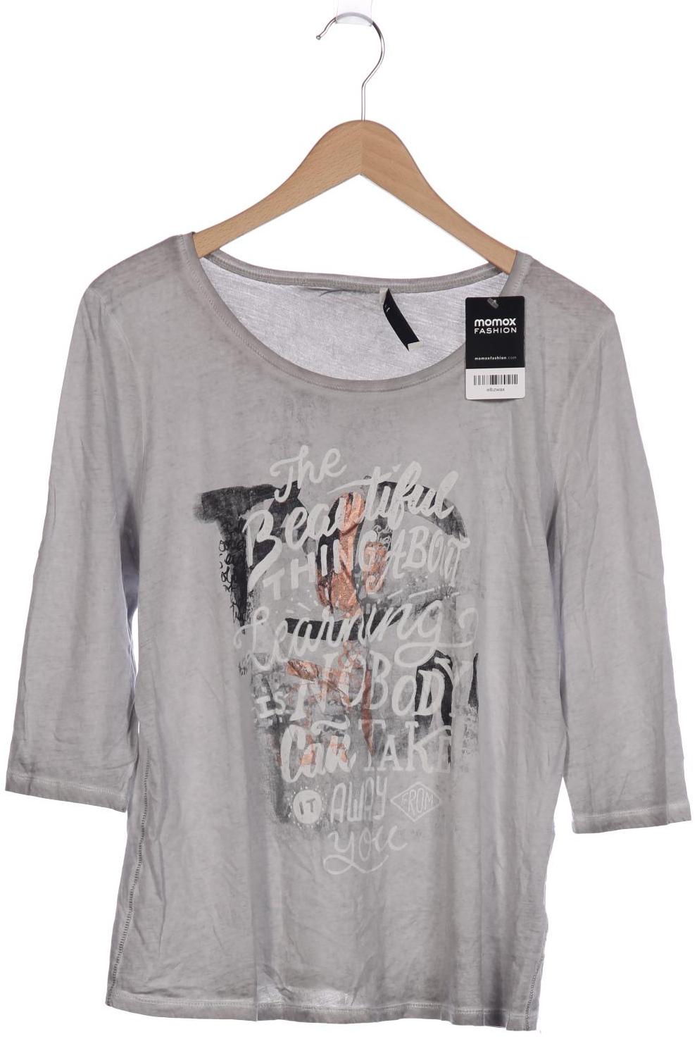 

Oui Damen Langarmshirt, grau, Gr. 44