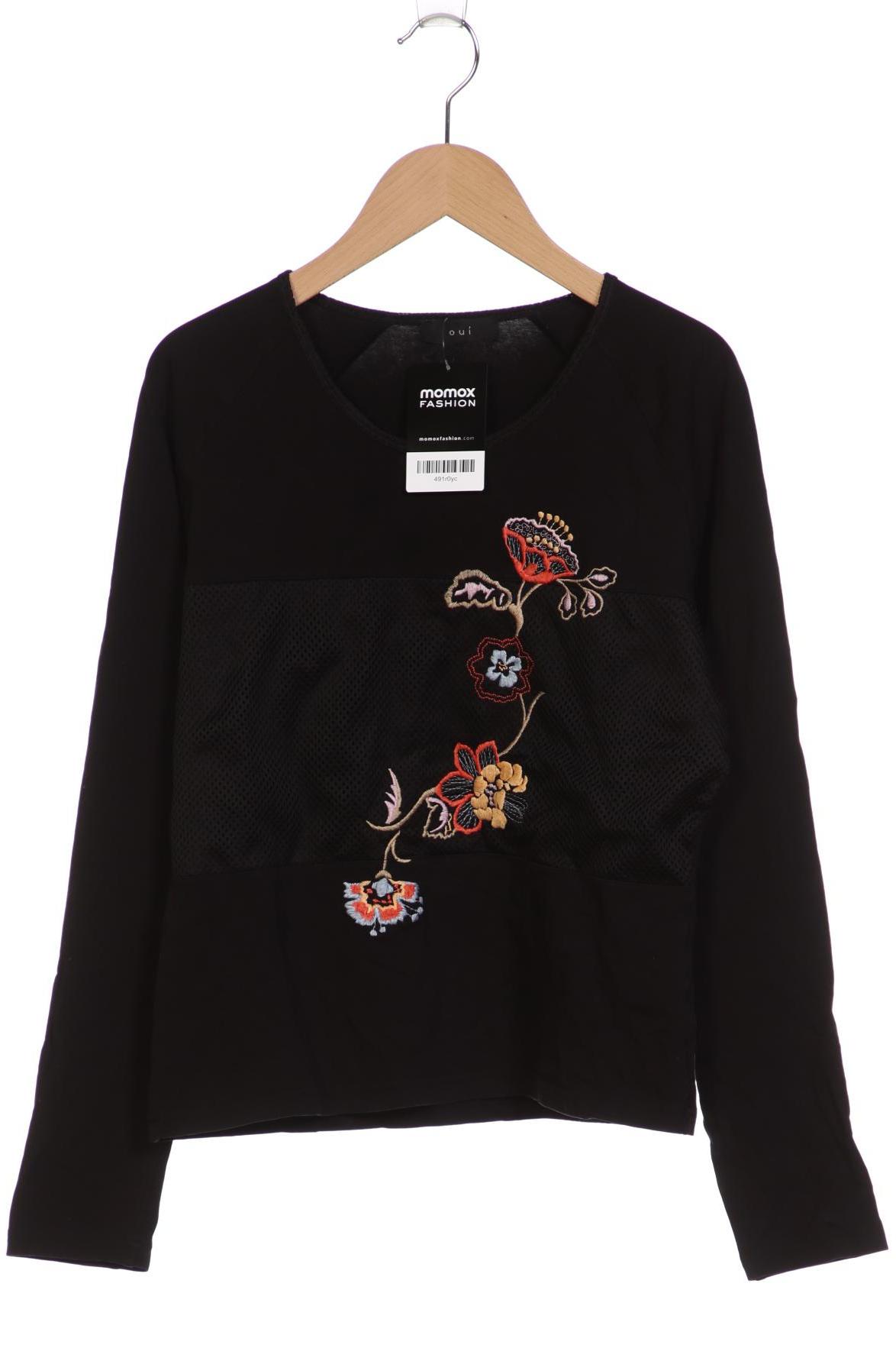 

Oui Damen Langarmshirt, schwarz, Gr. 40