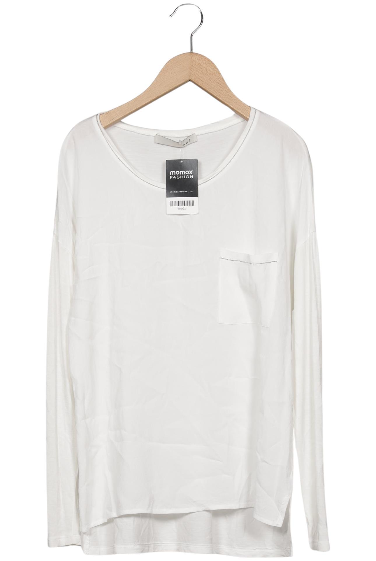 

Oui Damen Langarmshirt, weiß, Gr. 36