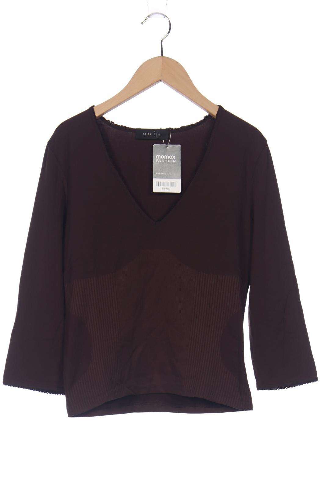 

Oui Damen Langarmshirt, braun, Gr. 38