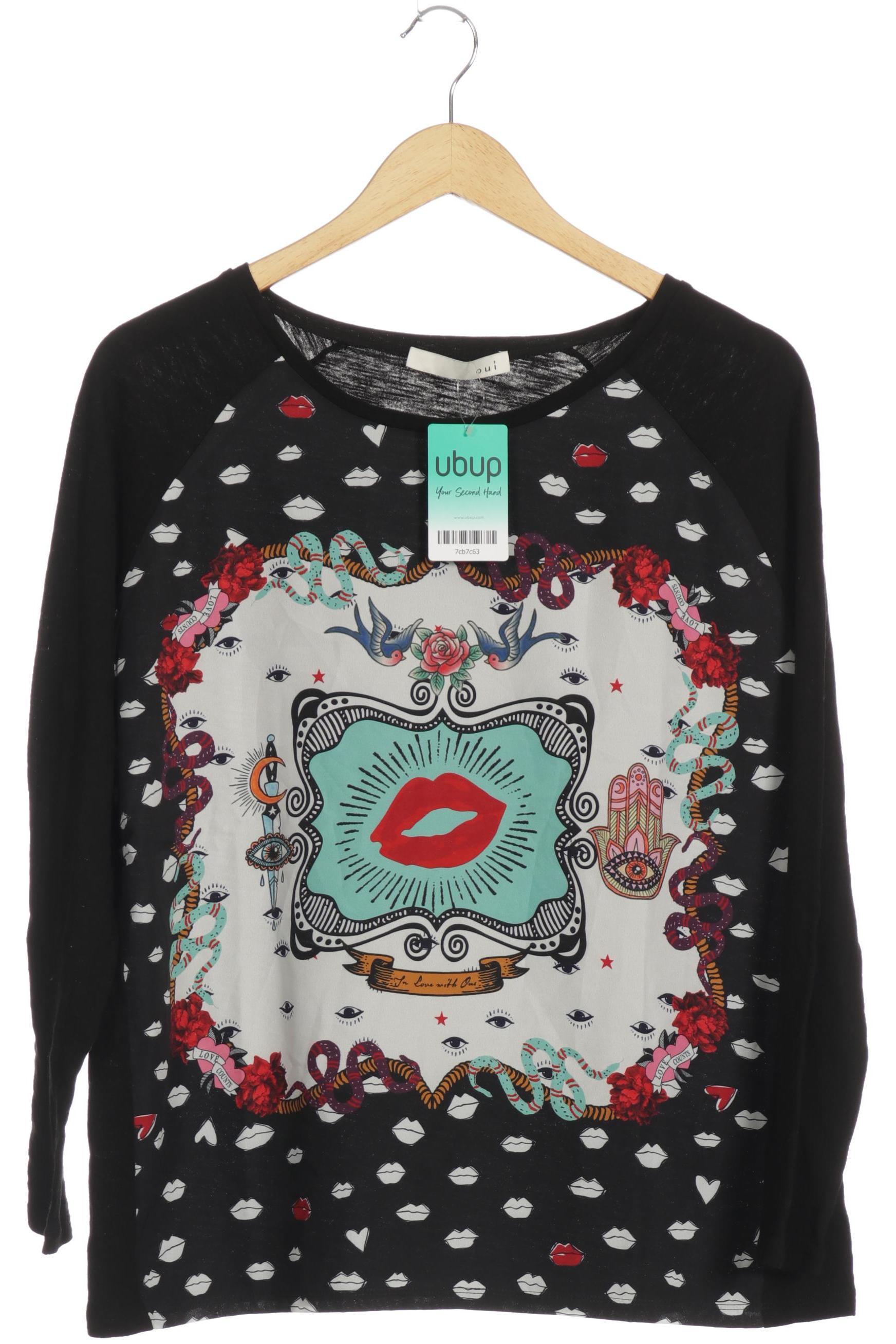 

Oui Damen Langarmshirt, schwarz, Gr. 40