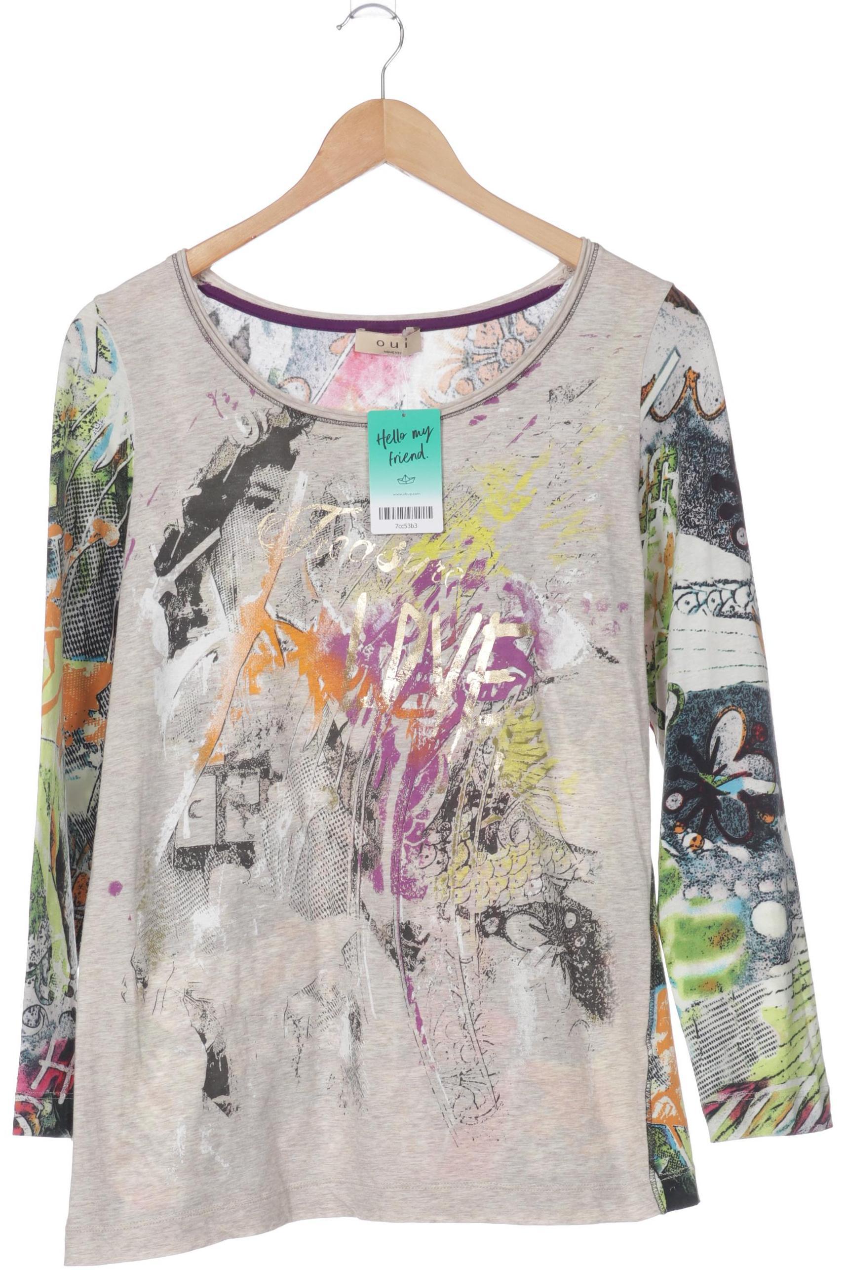 

Oui Damen Langarmshirt, grau, Gr. 42