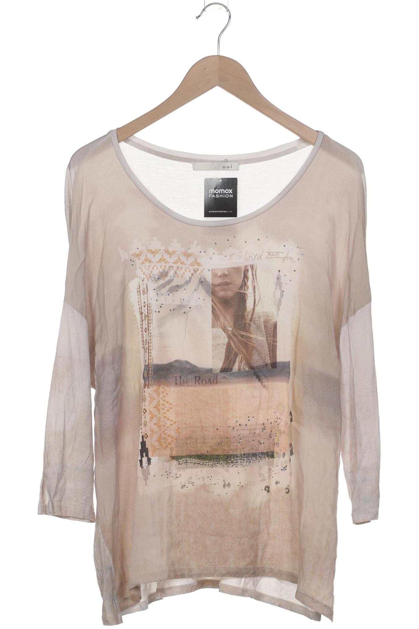 

Oui Damen Langarmshirt, beige, Gr. 46