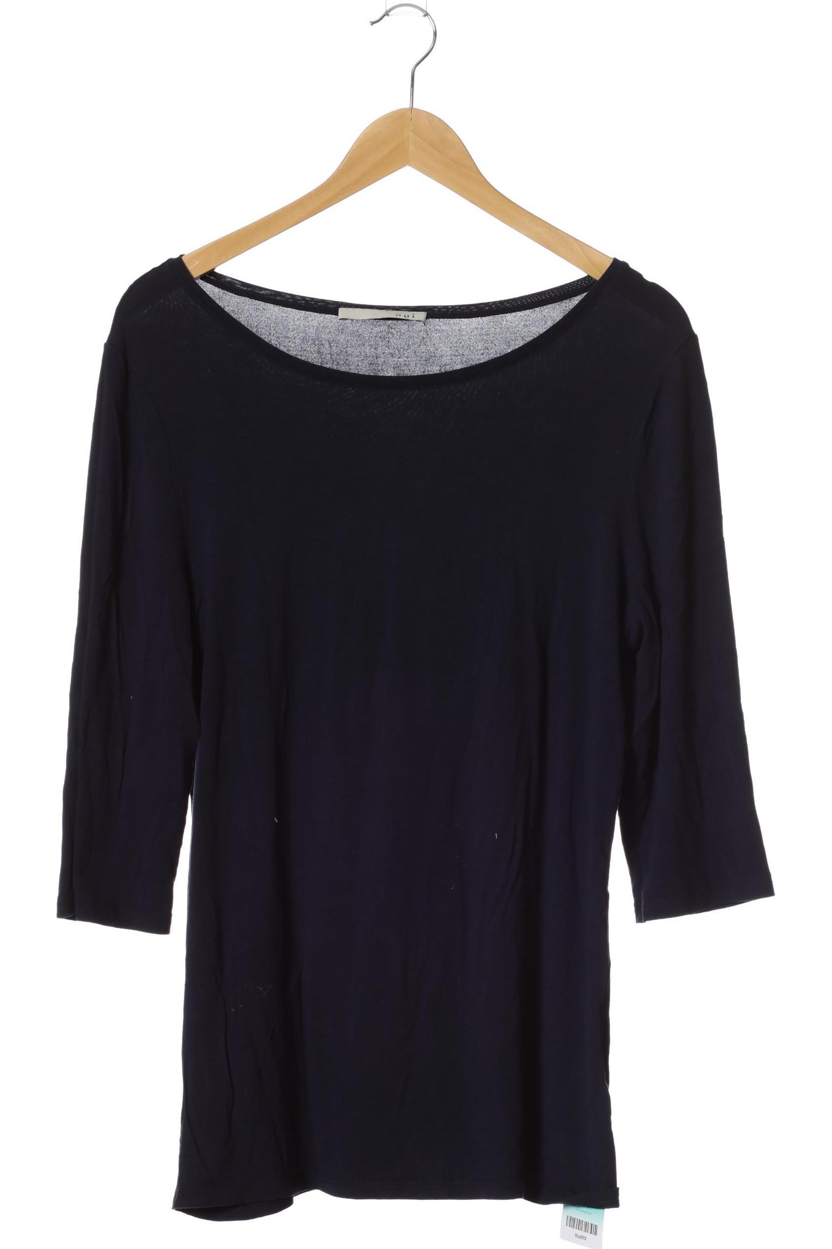

Oui Damen Langarmshirt, blau, Gr. 42